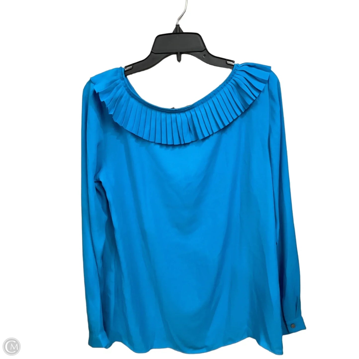 Blouse Long Sleeve By Banana Republic In Blue, Size: M