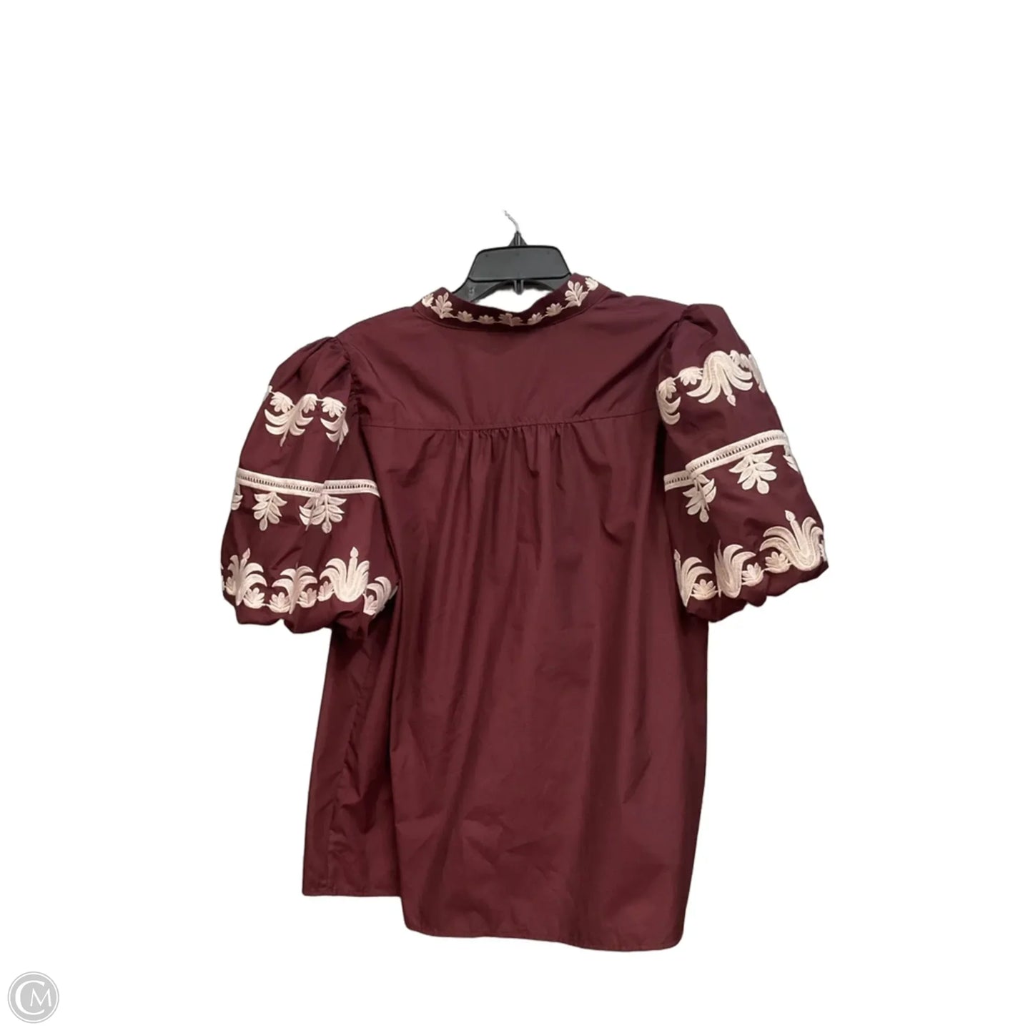 Top Short Sleeve By Entro In Maroon, Size: 2x