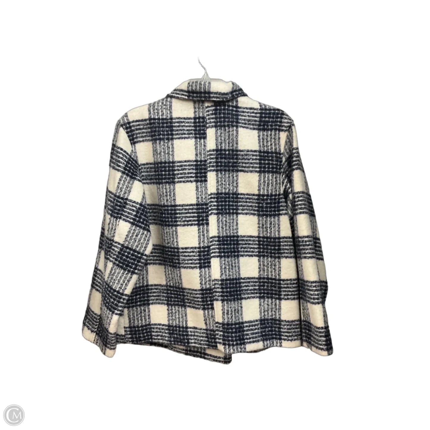 Coat Peacoat By Lc Lauren Conrad In Blue & White, Size: S