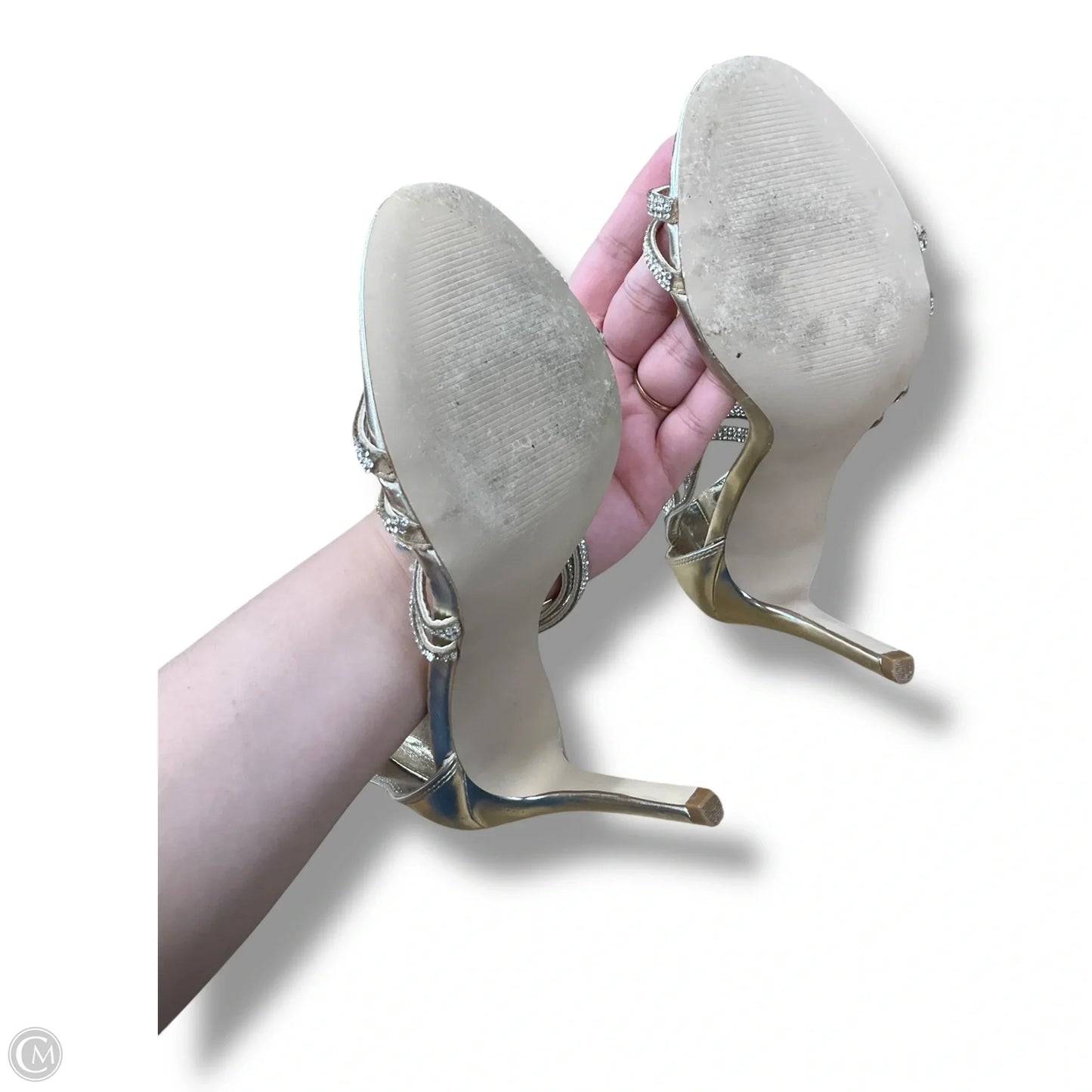 Shoes Heels Stiletto By Steve Madden In Gold, Size: 7.5