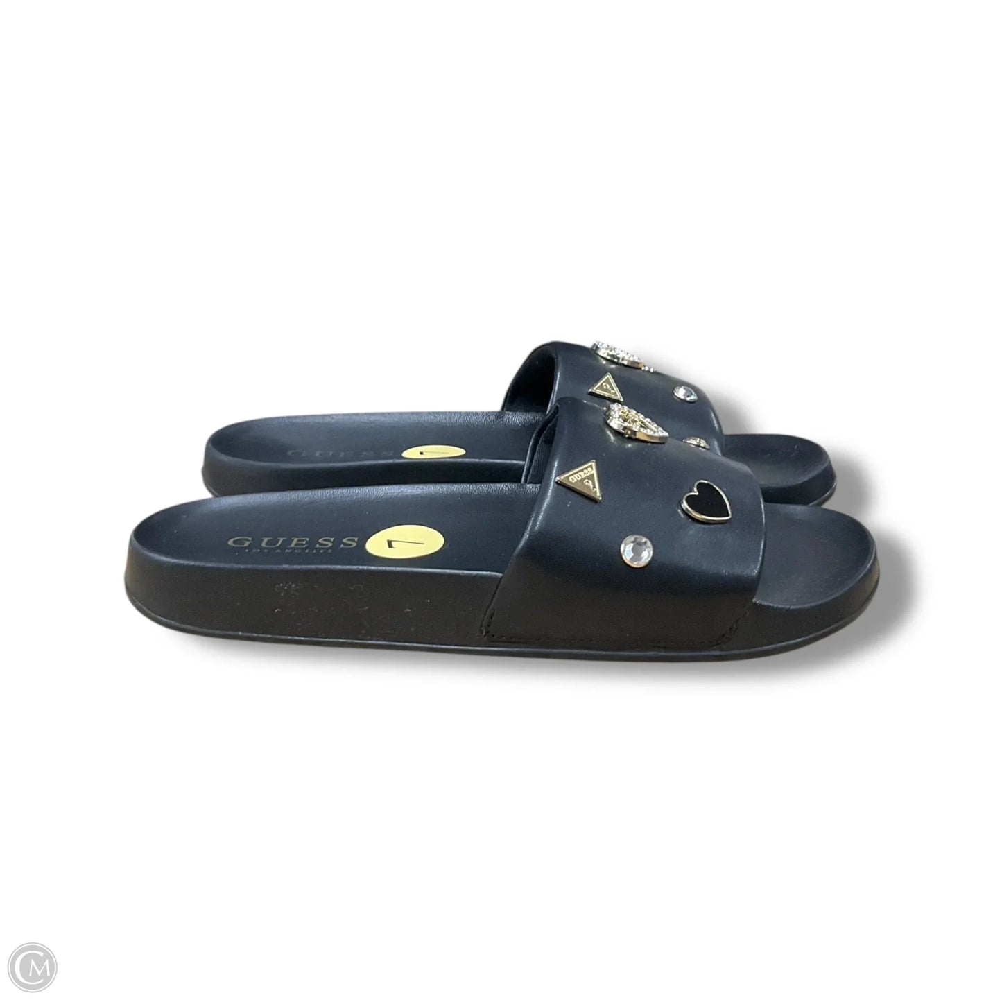 Sandals Flats By Guess In Black, Size: 7