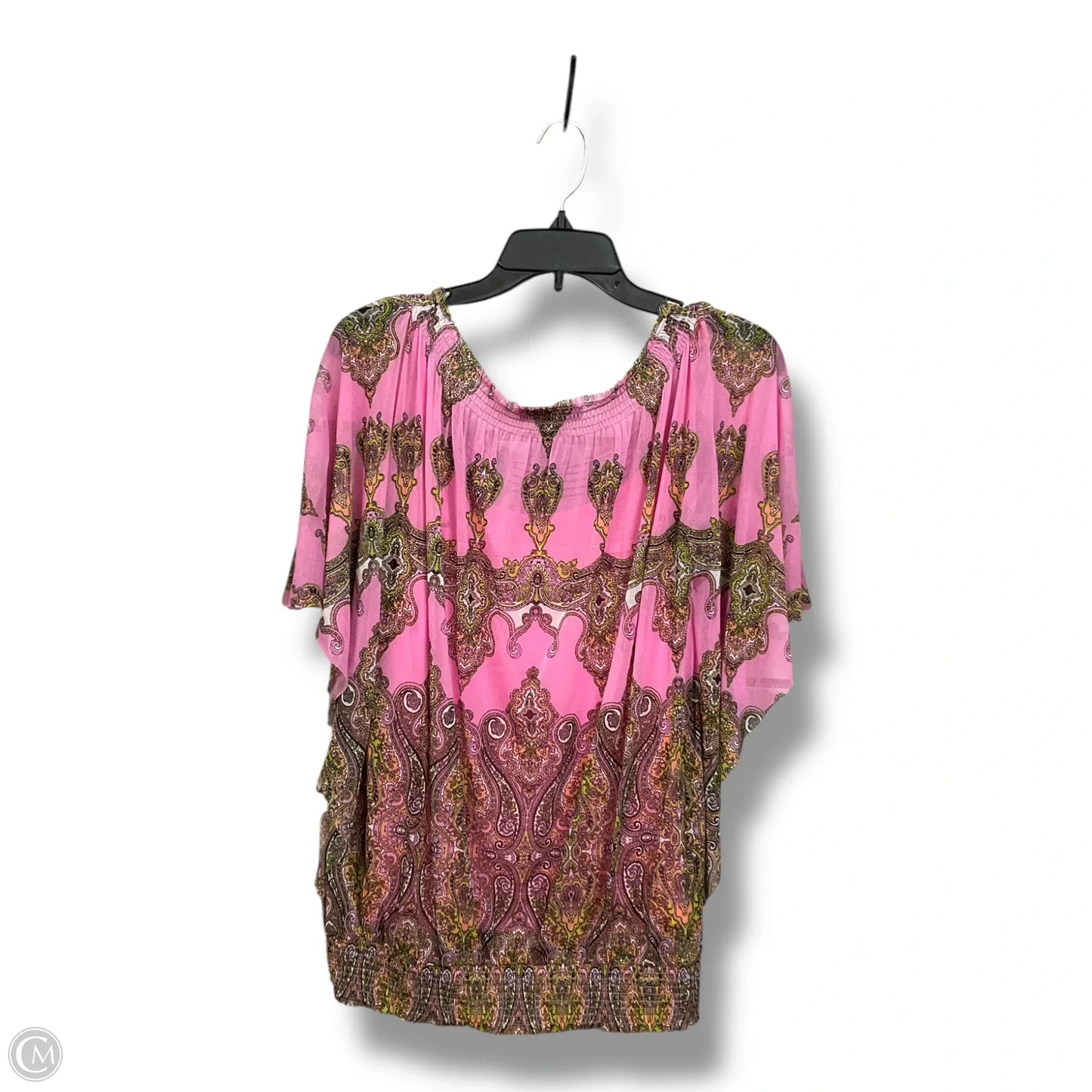 Top Short Sleeve By Inc In Pink, Size: L