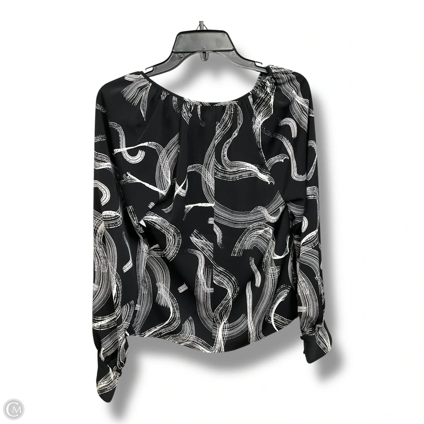 Top Long Sleeve By Nine West In Black & White, Size: Xs