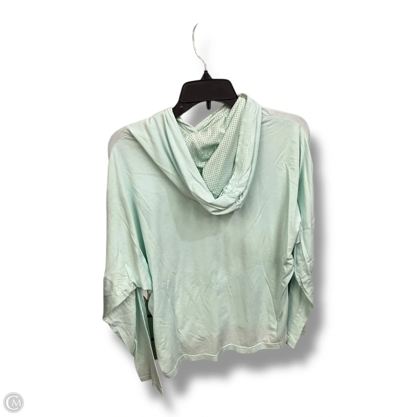 Athletic Top Long Sleeve Hoodie By Puma In Aqua, Size: Xl