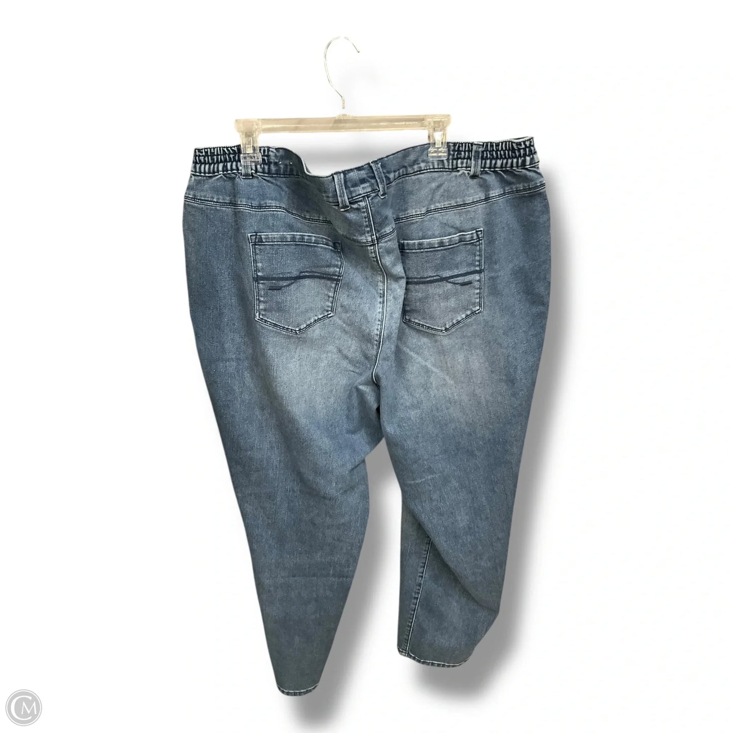 Jeans Straight By Catherines In Blue Denim, Size: 4x