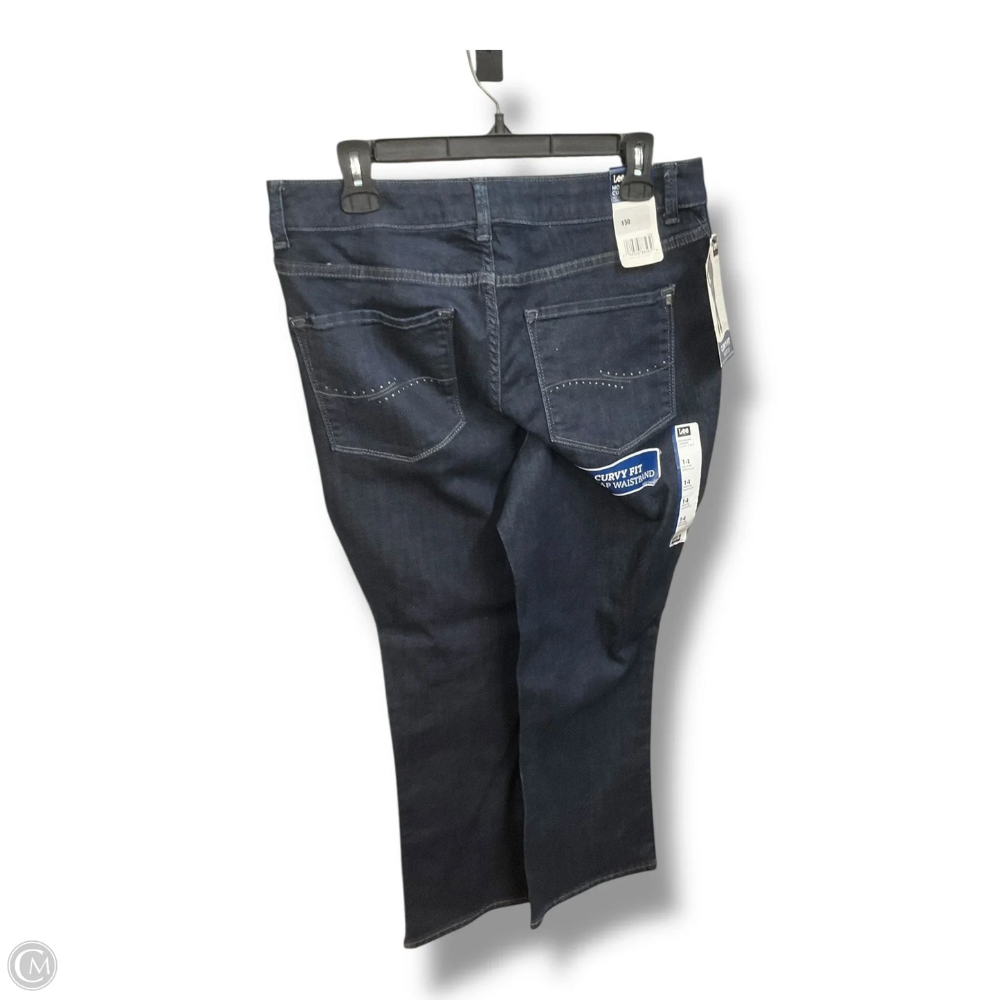 Jeans Boot Cut By Lee In Blue Denim, Size: 14p