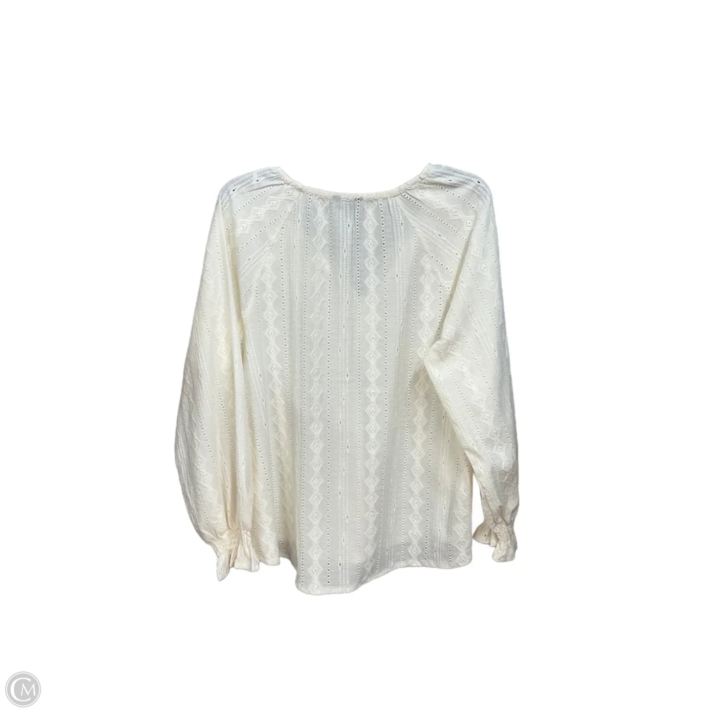 Blouse Designer By Frye In Cream, Size: M