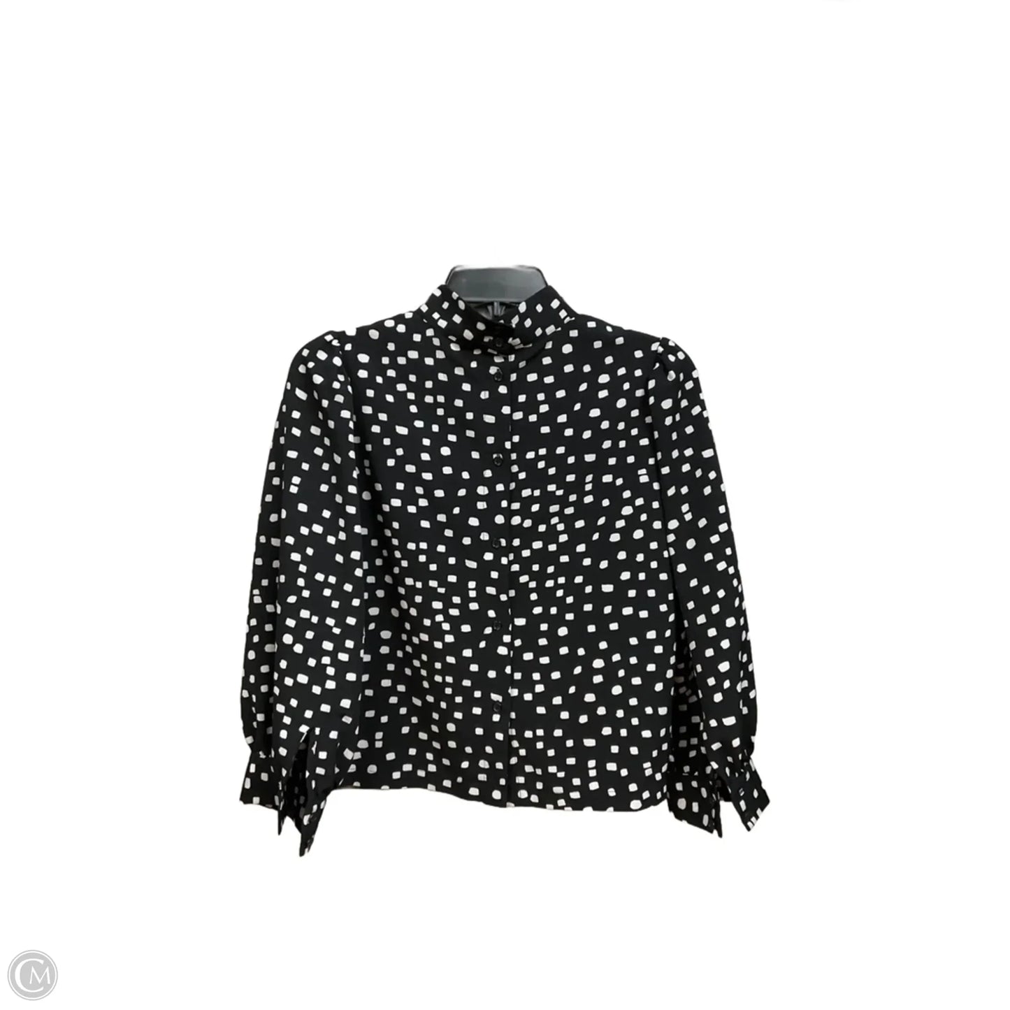 Blouse Long Sleeve By Sanctuary In Black & White, Size: Xs