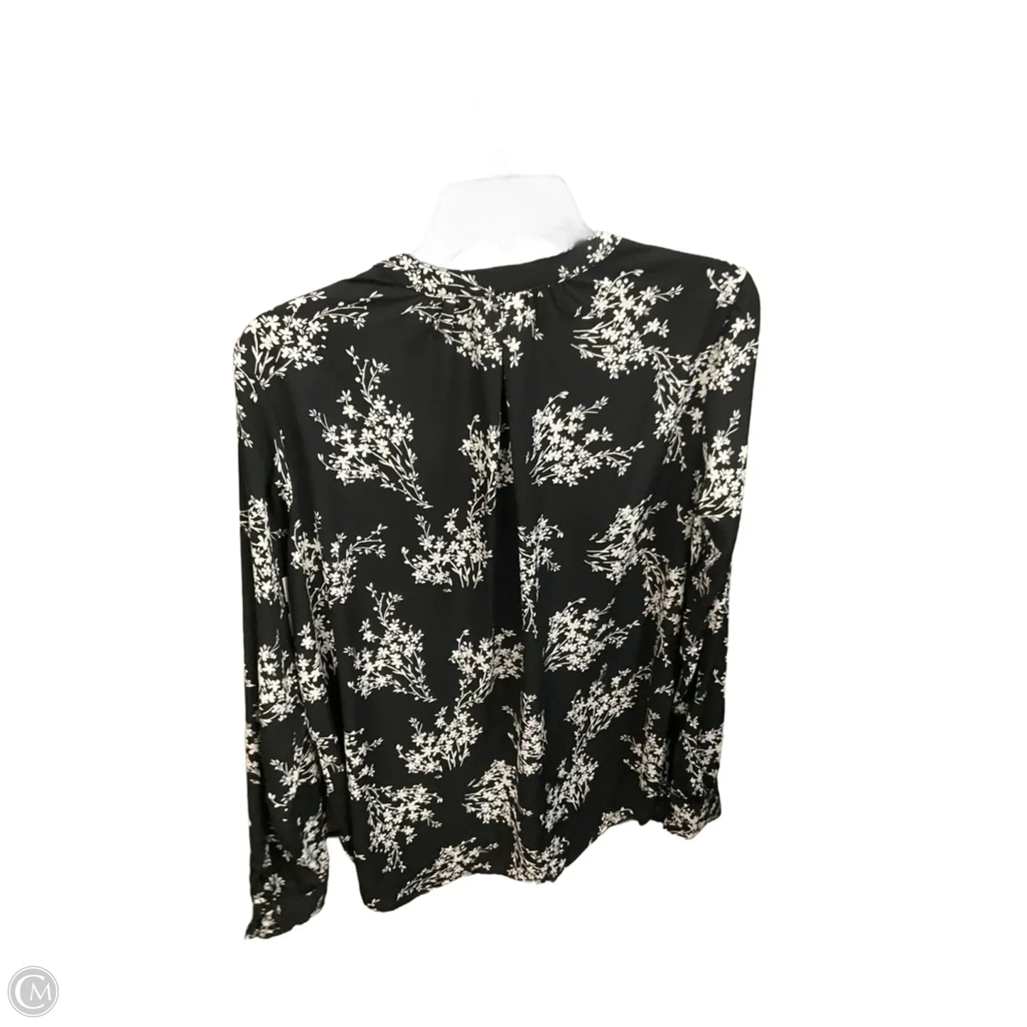 Blouse Long Sleeve By Simply Vera In Black & White, Size: S