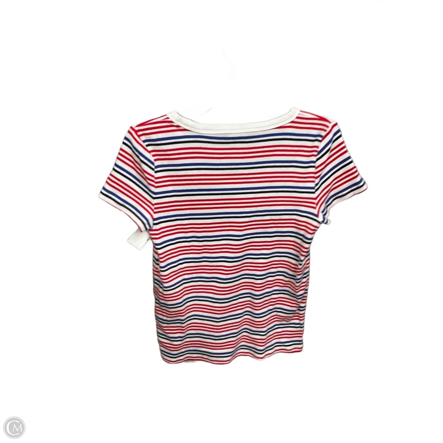 Top Short Sleeve By Talbots In Striped Pattern, Size: Lp