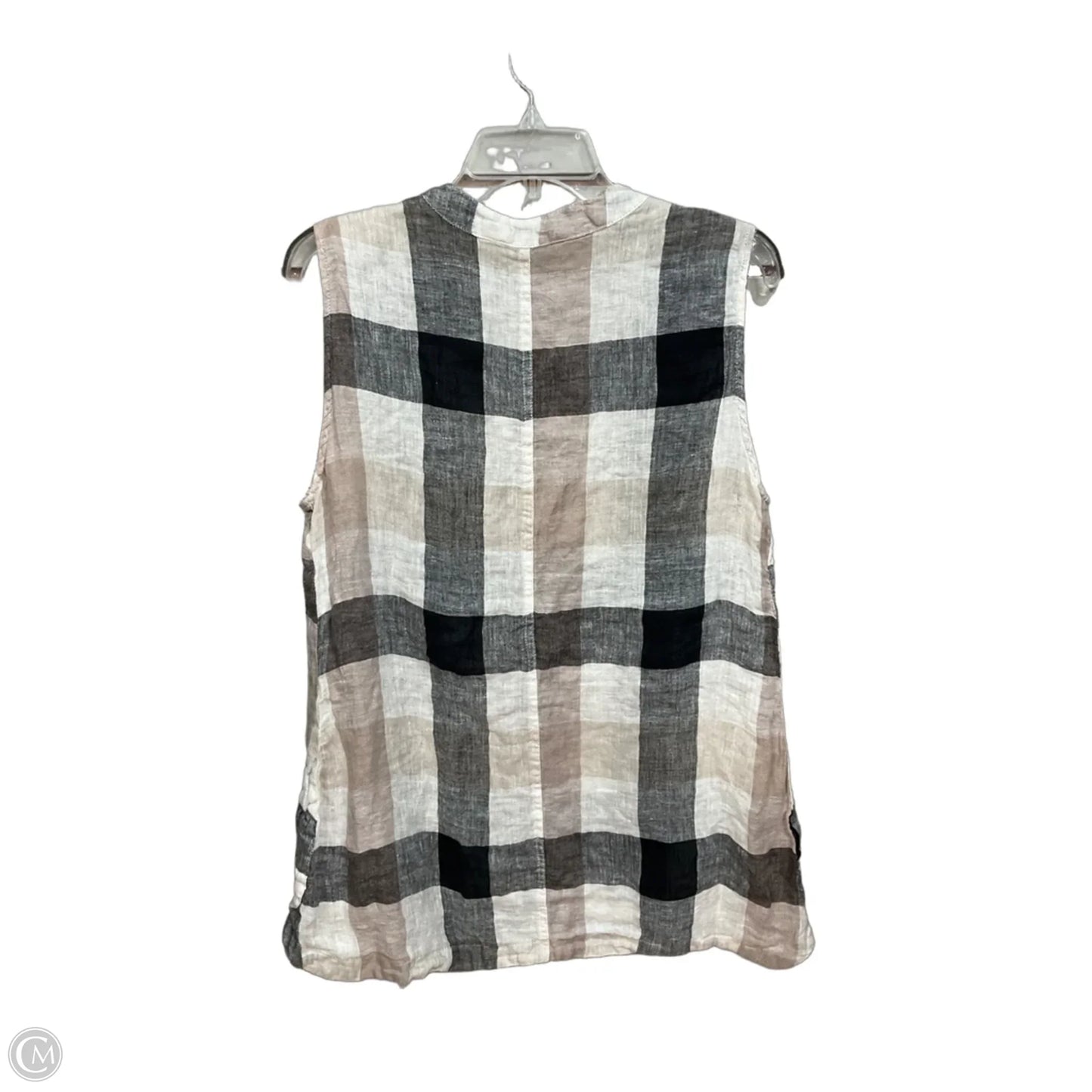 Top Sleeveless By Soft Surroundings In Plaid Pattern, Size: M