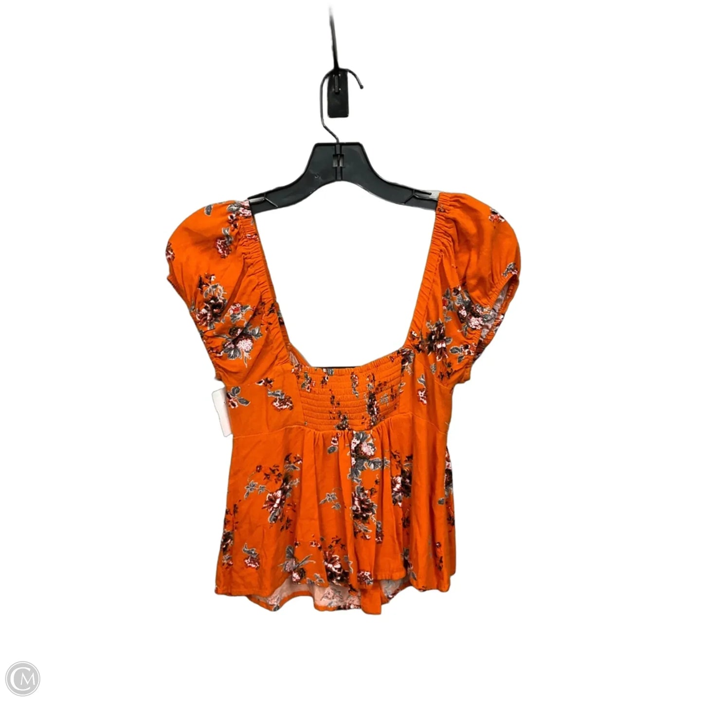 Top Short Sleeve By Free People In Orange, Size: S