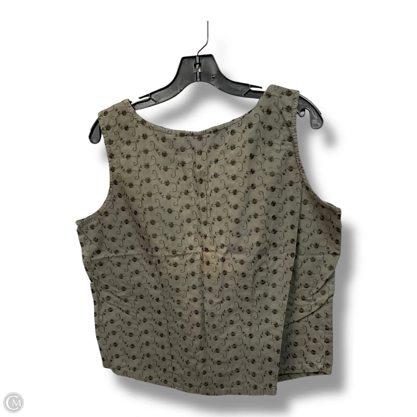 Top Sleeveless By Faded Glory In Green, Size: Xl