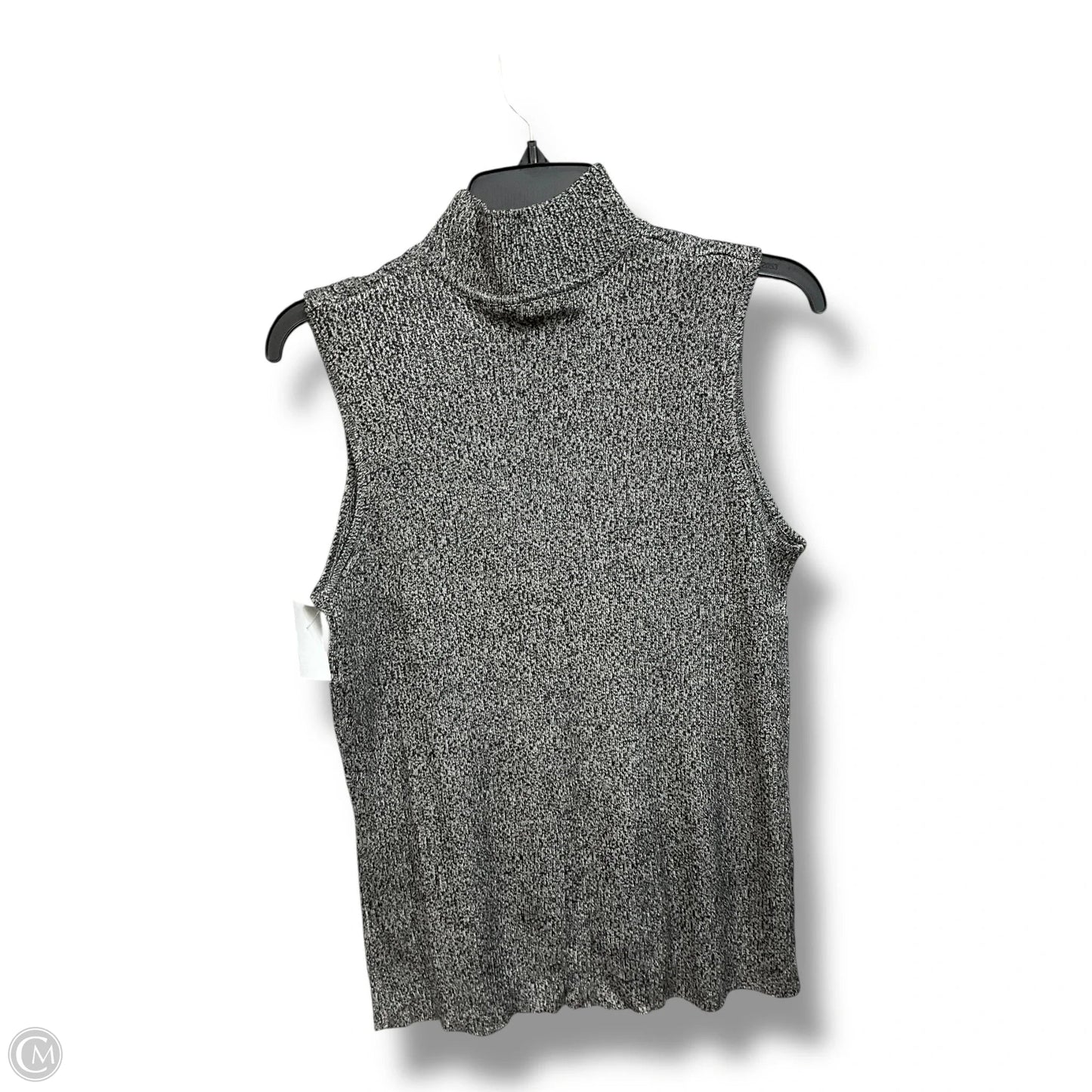 Top Sleeveless By Dana Buchman In Black & White, Size: Xl