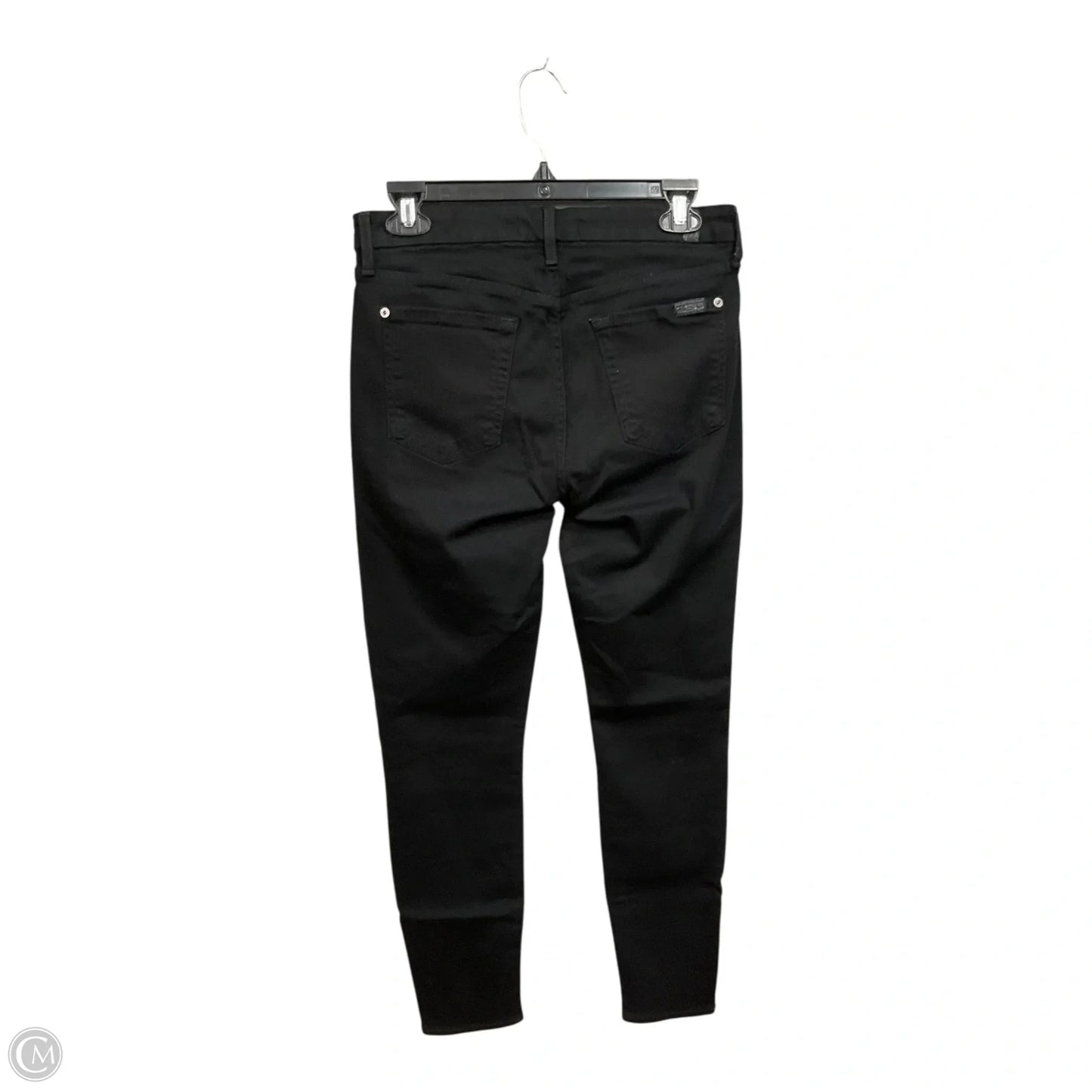 Jeans Skinny By 7 For All Mankind In Black Denim, Size: 6