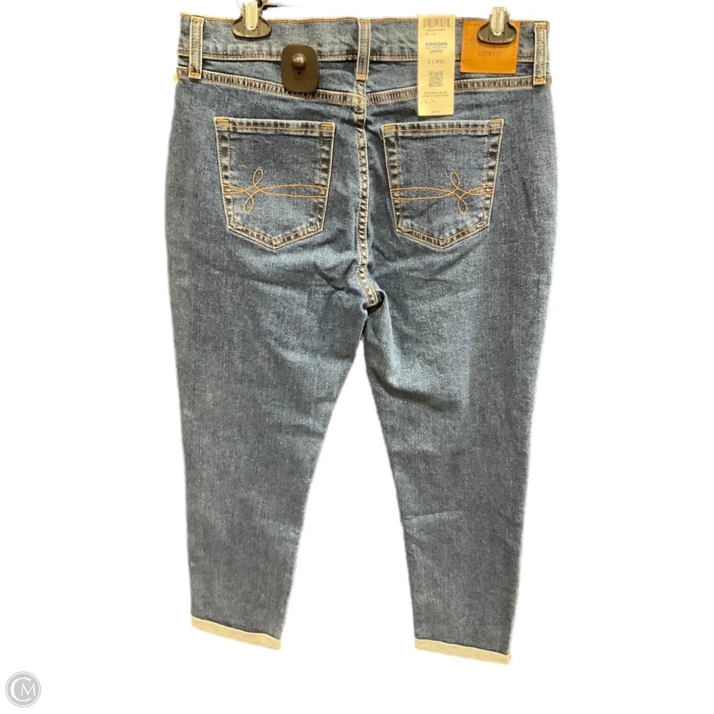 Jeans Straight By Levis In Blue Denim, Size: 2