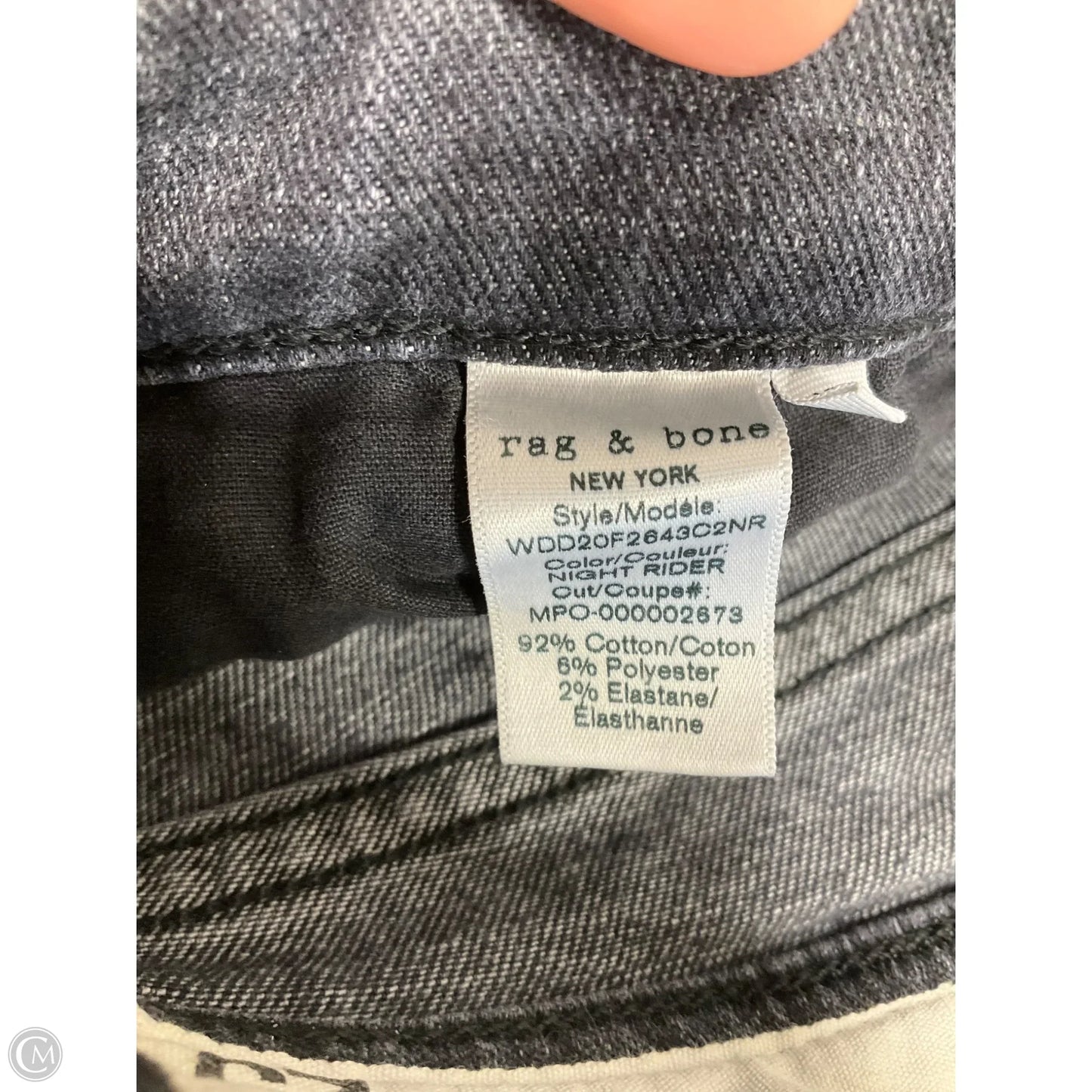 Jeans Skinny By Rag And Bone In Black, Size: 0