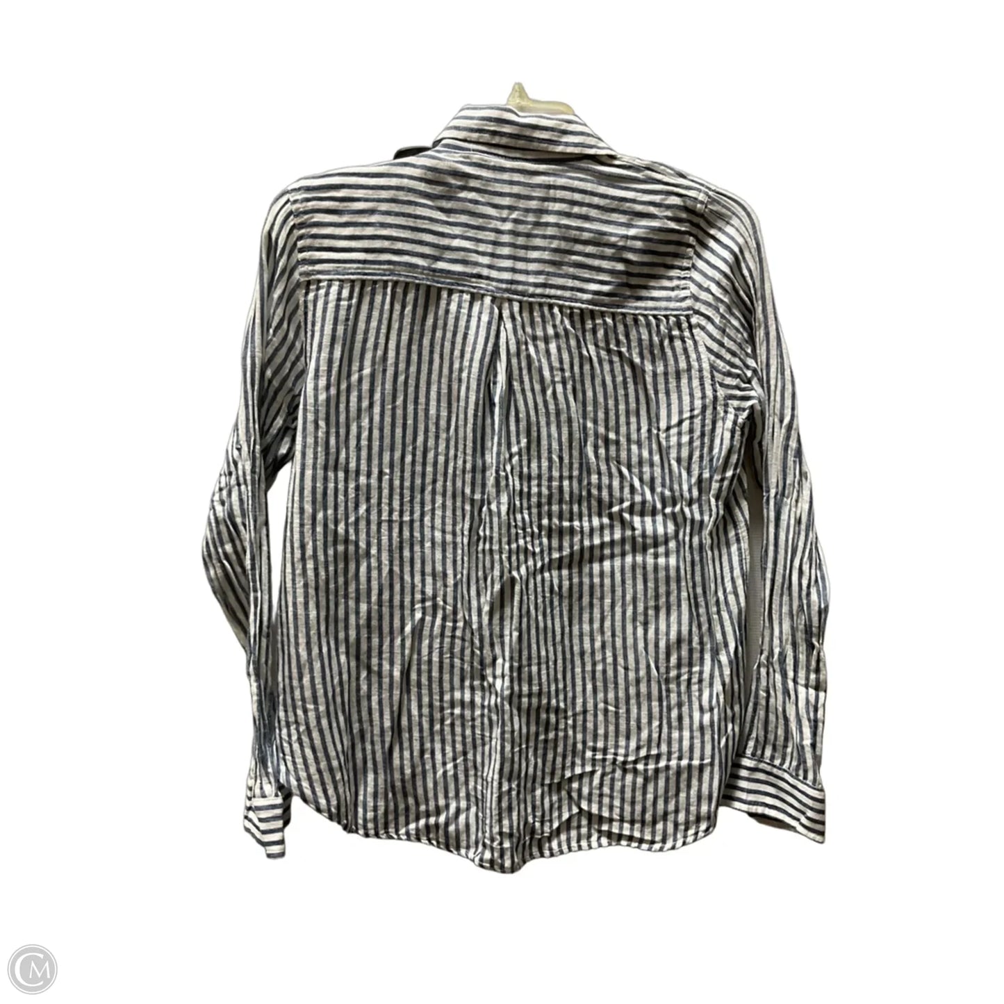 Blouse Long Sleeve By Lucky Brand In Striped Pattern, Size: S