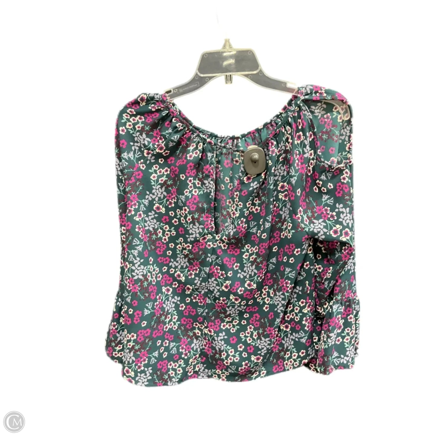 Top Long Sleeve Basic By Japna In Green, Size: S