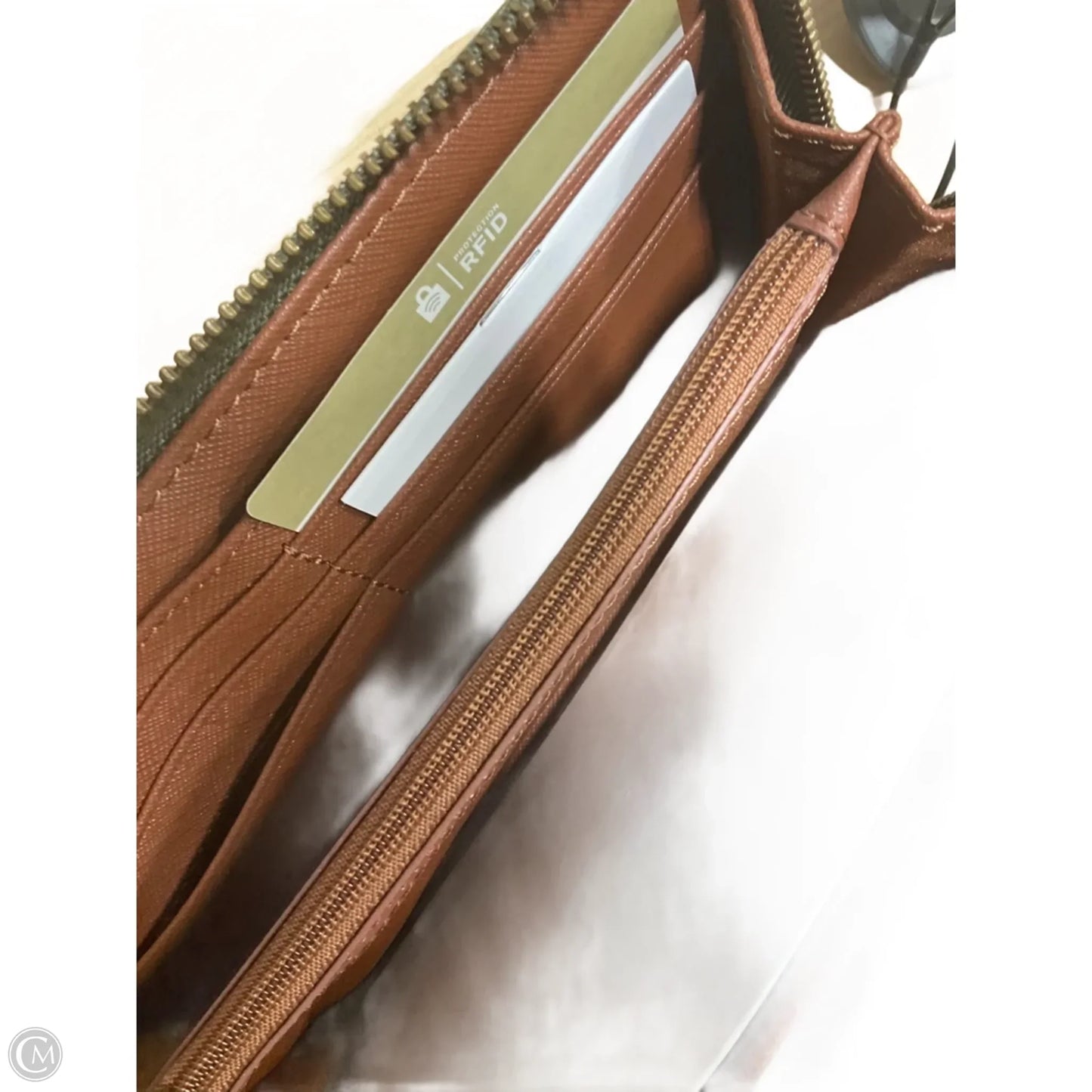 Wallet Leather By Fossil, Size: Large