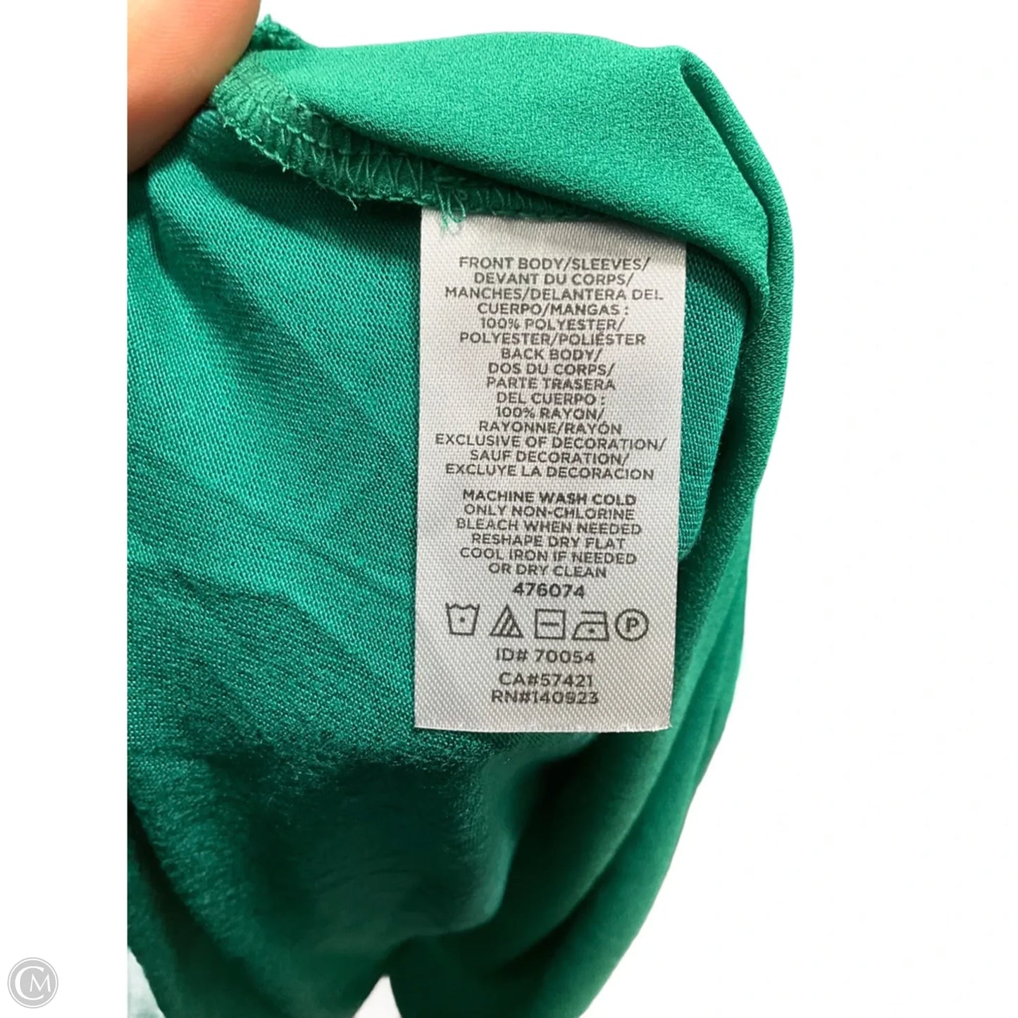 Top Short Sleeve By Loft In Green, Size: M