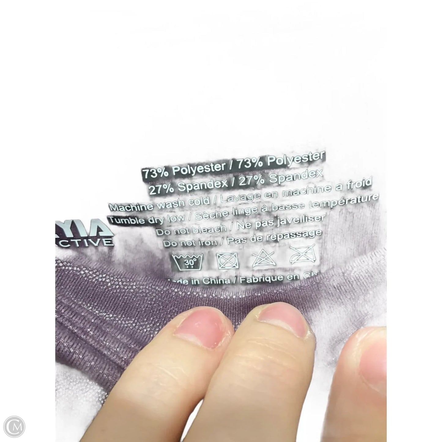 Athletic Leggings By Zyia In Purple, Size: M