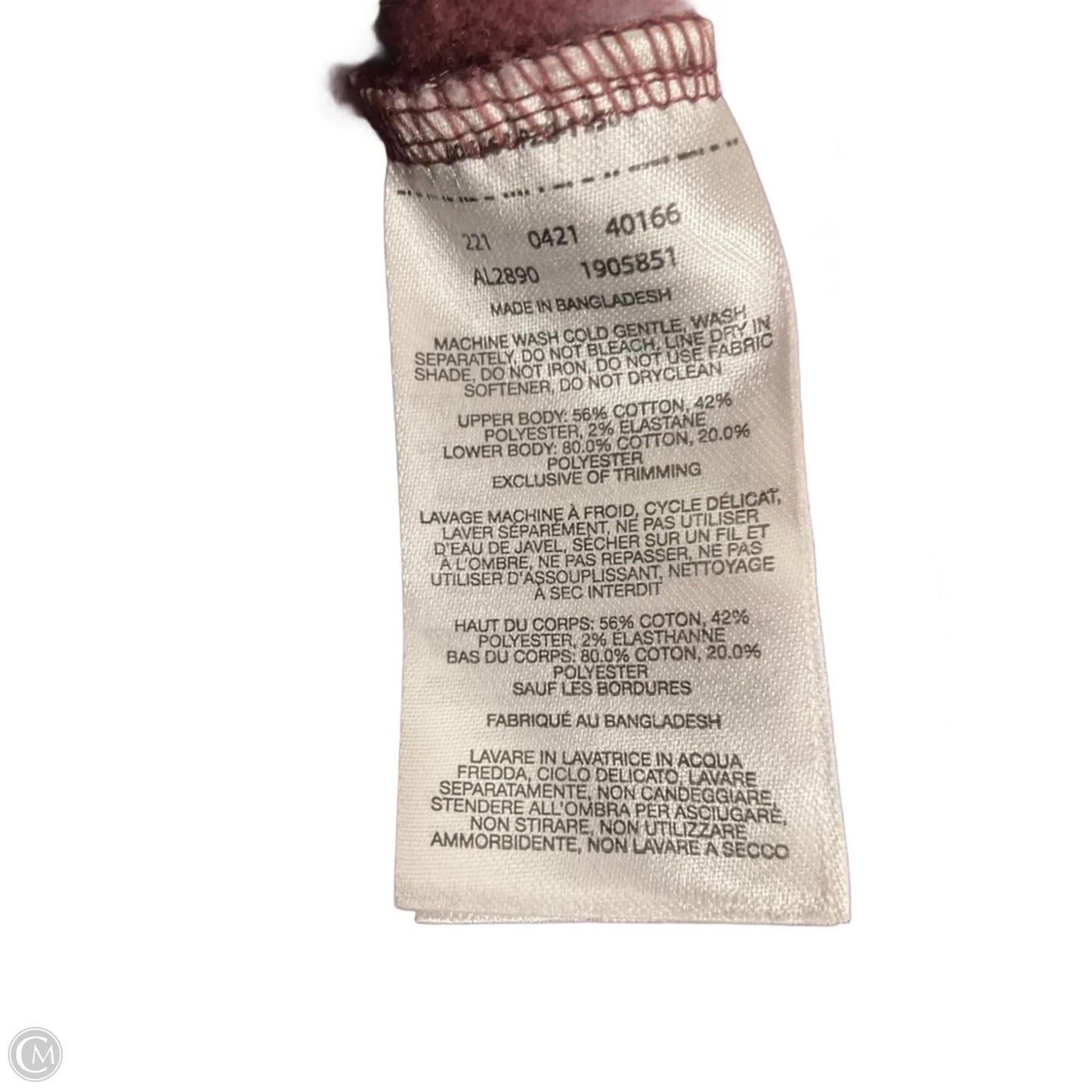 Athletic Top Long Sleeve Collar By Columbia In Maroon, Size: L