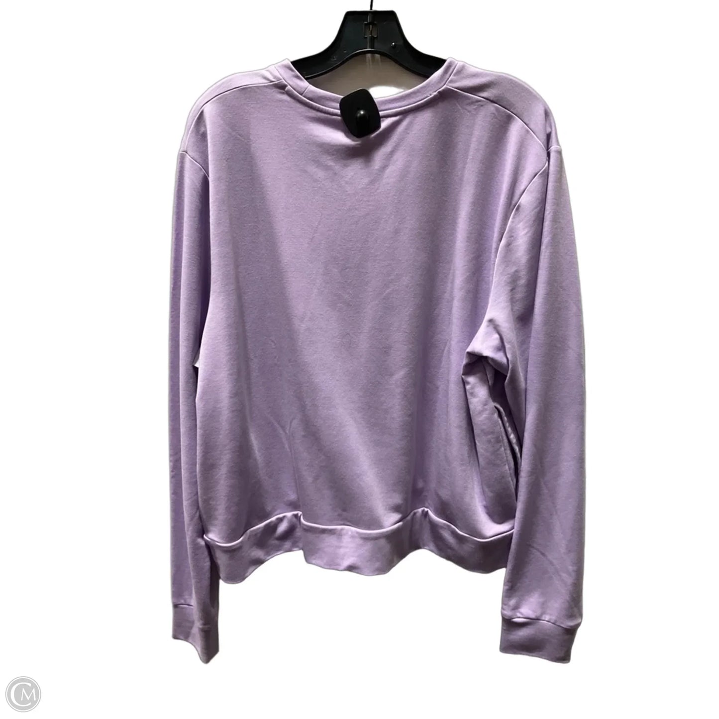 Athletic Top Long Sleeve Crewneck By Under Armour In Purple, Size: Xl