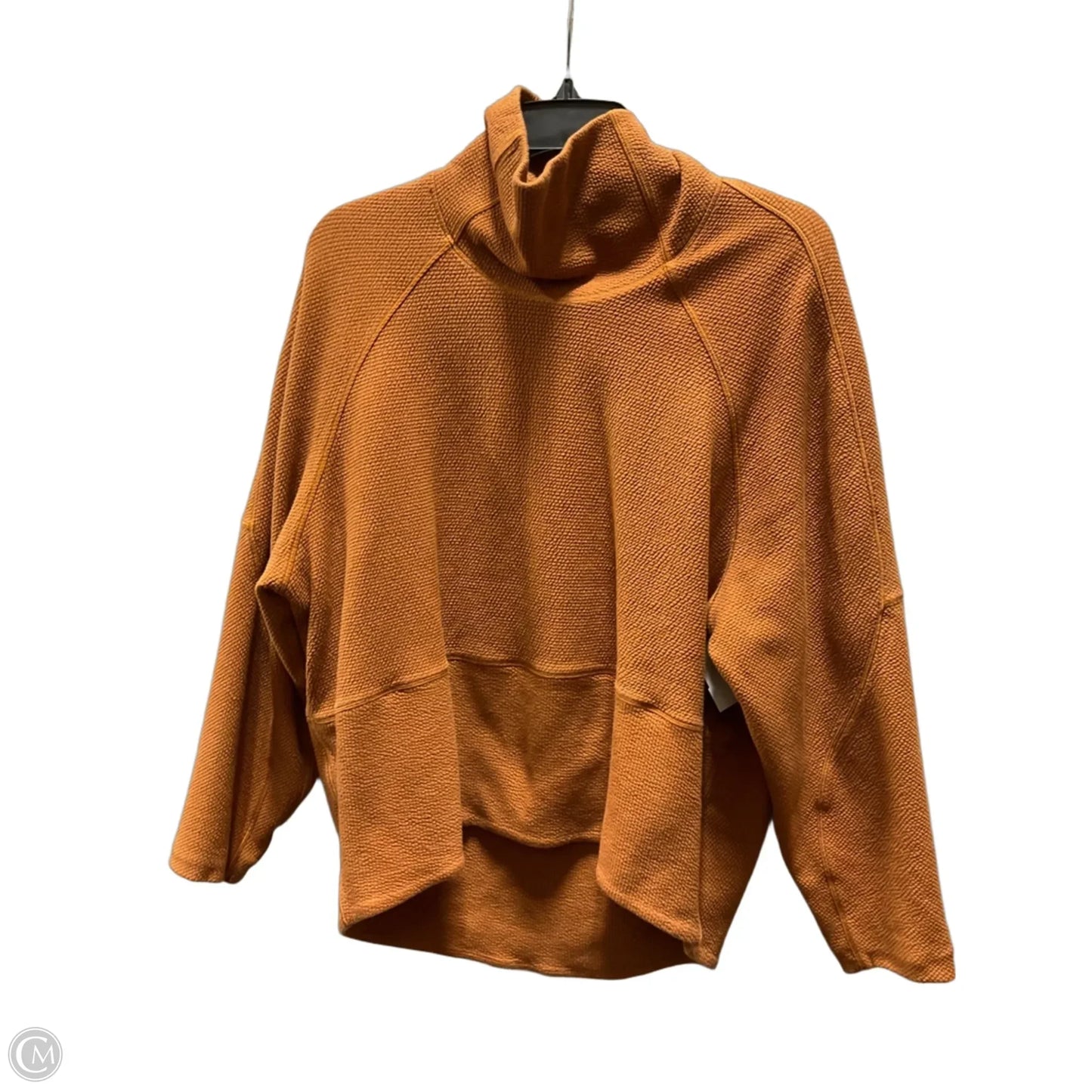 Athletic Top Long Sleeve Crewneck By Lululemon In Orange, Size: 6
