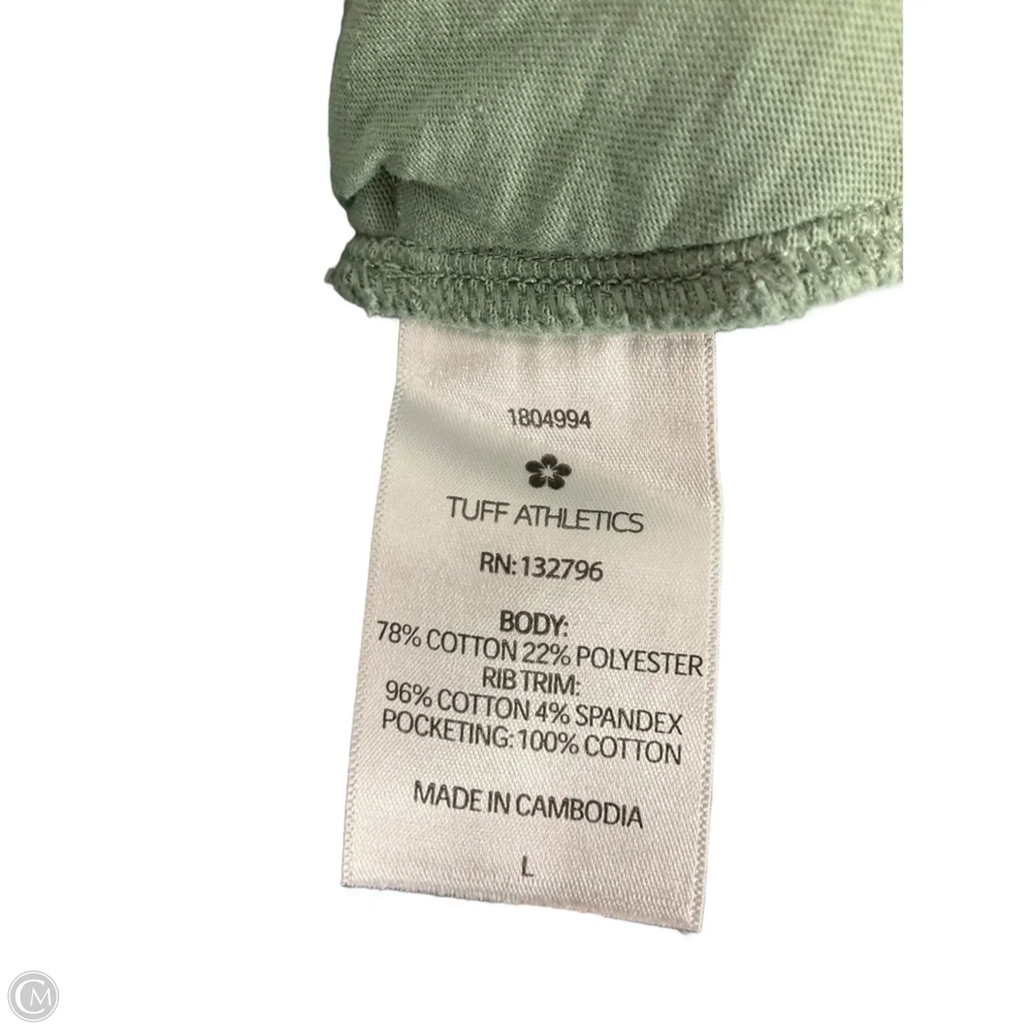 Sweatshirt Crewneck By Tuff Athletics In Green, Size: L