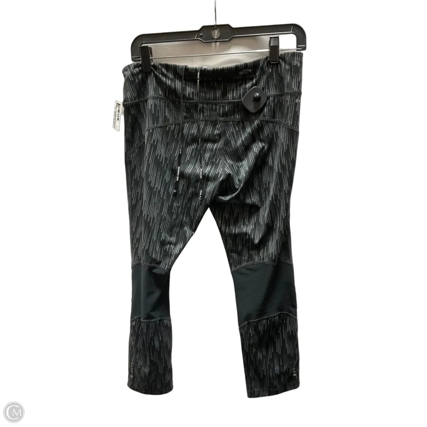 Athletic Leggings Capris By Nike Apparel In Black & Grey, Size: L