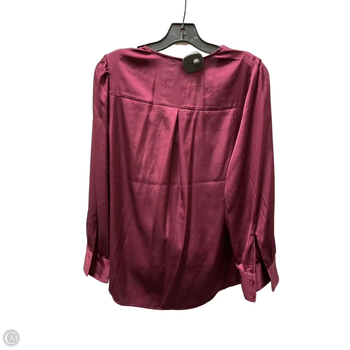 Top Long Sleeve By Banana Republic In Maroon, Size: L