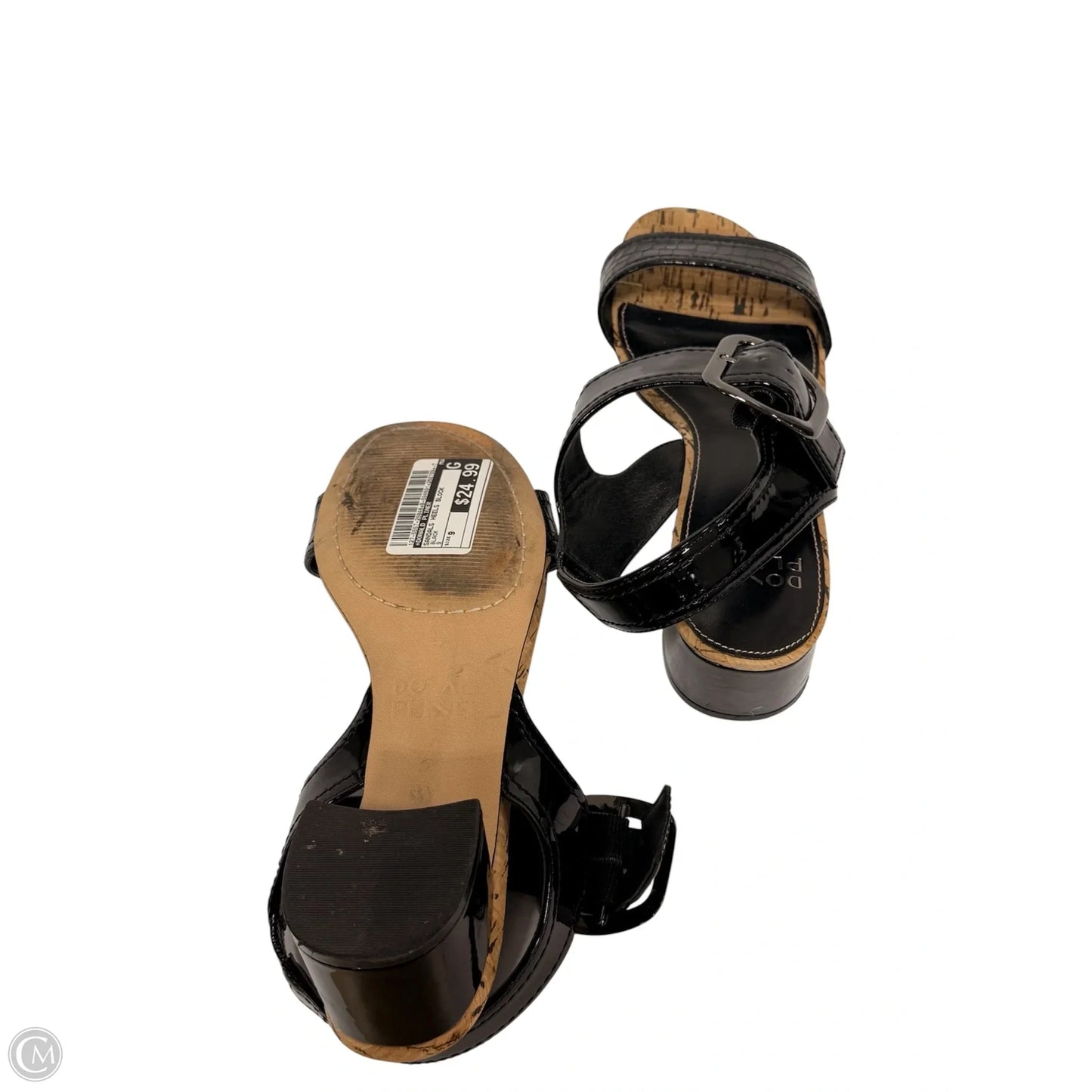 Sandals Heels Block By Donald Pliner In Black, Size: 9