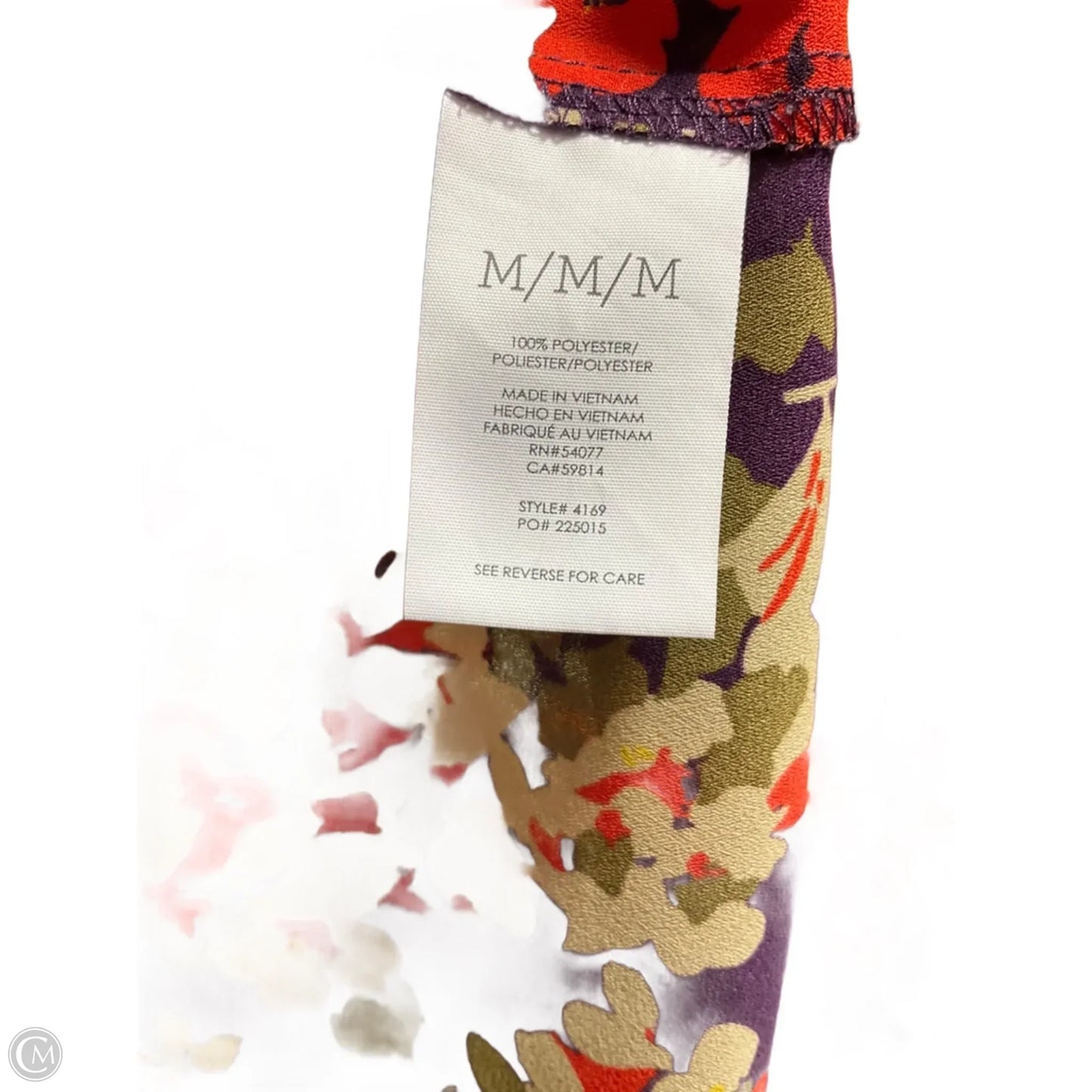 Top Short Sleeve By Cabi In Purple & Red, Size: M