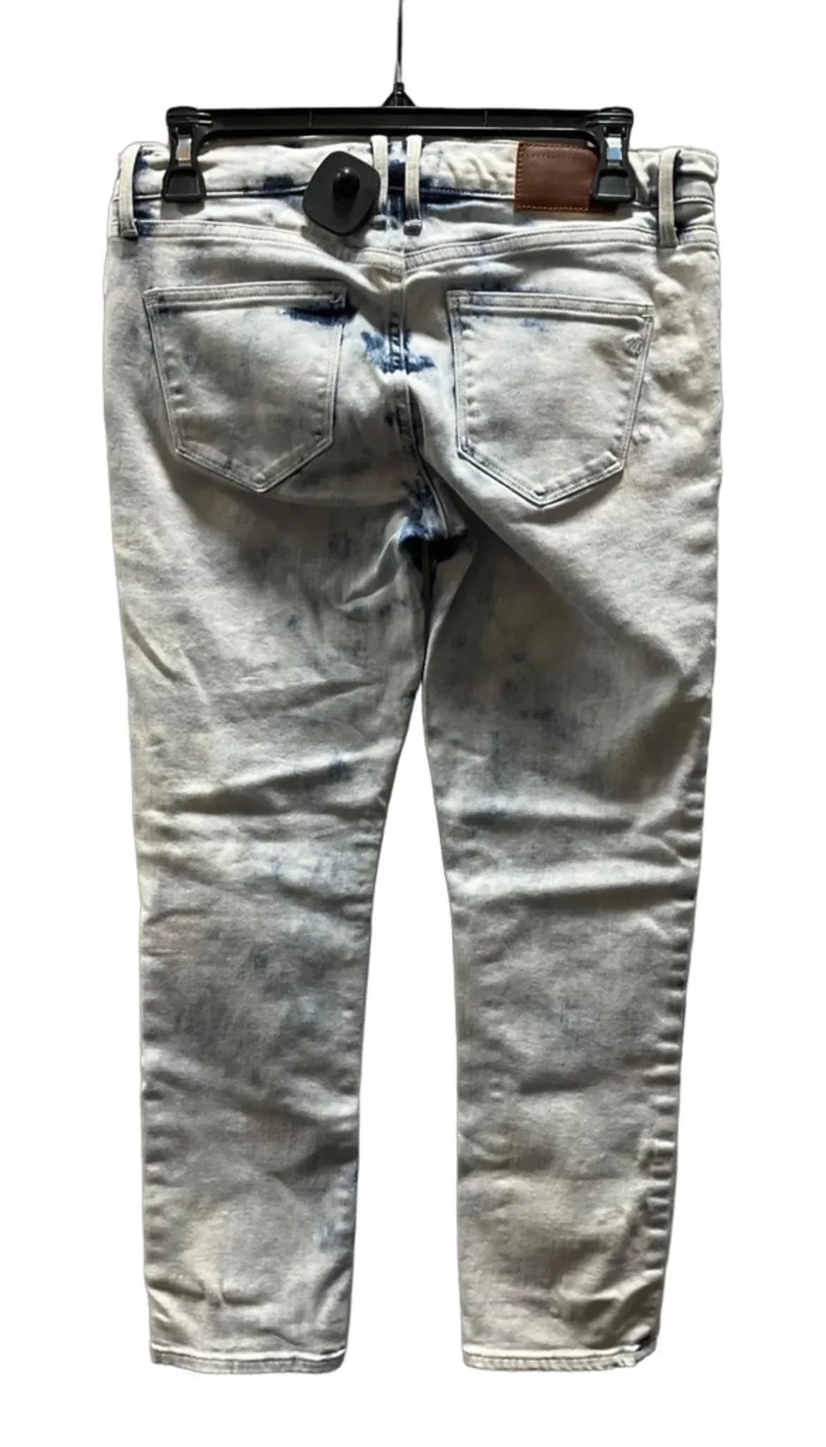 Jeans Skinny By Madewell In Blue & White, Size: 4