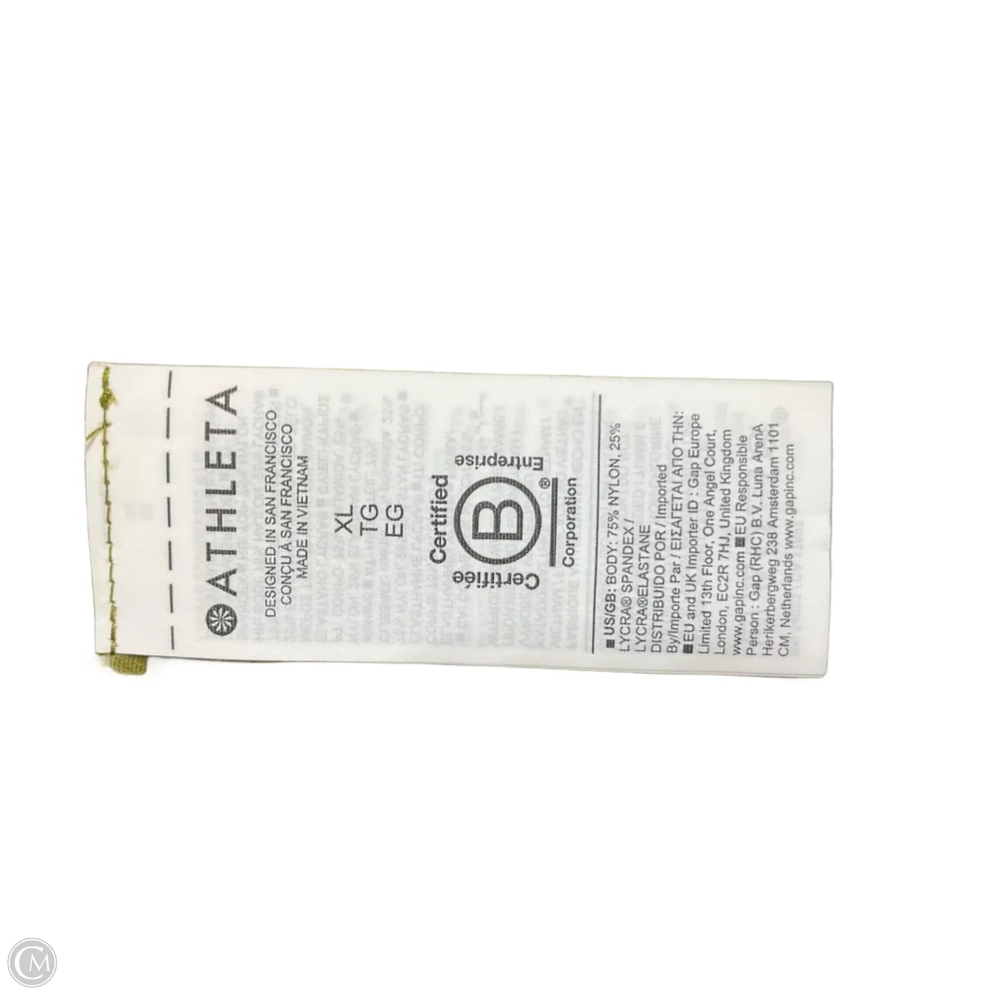 Athletic Top Short Sleeve By Athleta In Green, Size: Xl