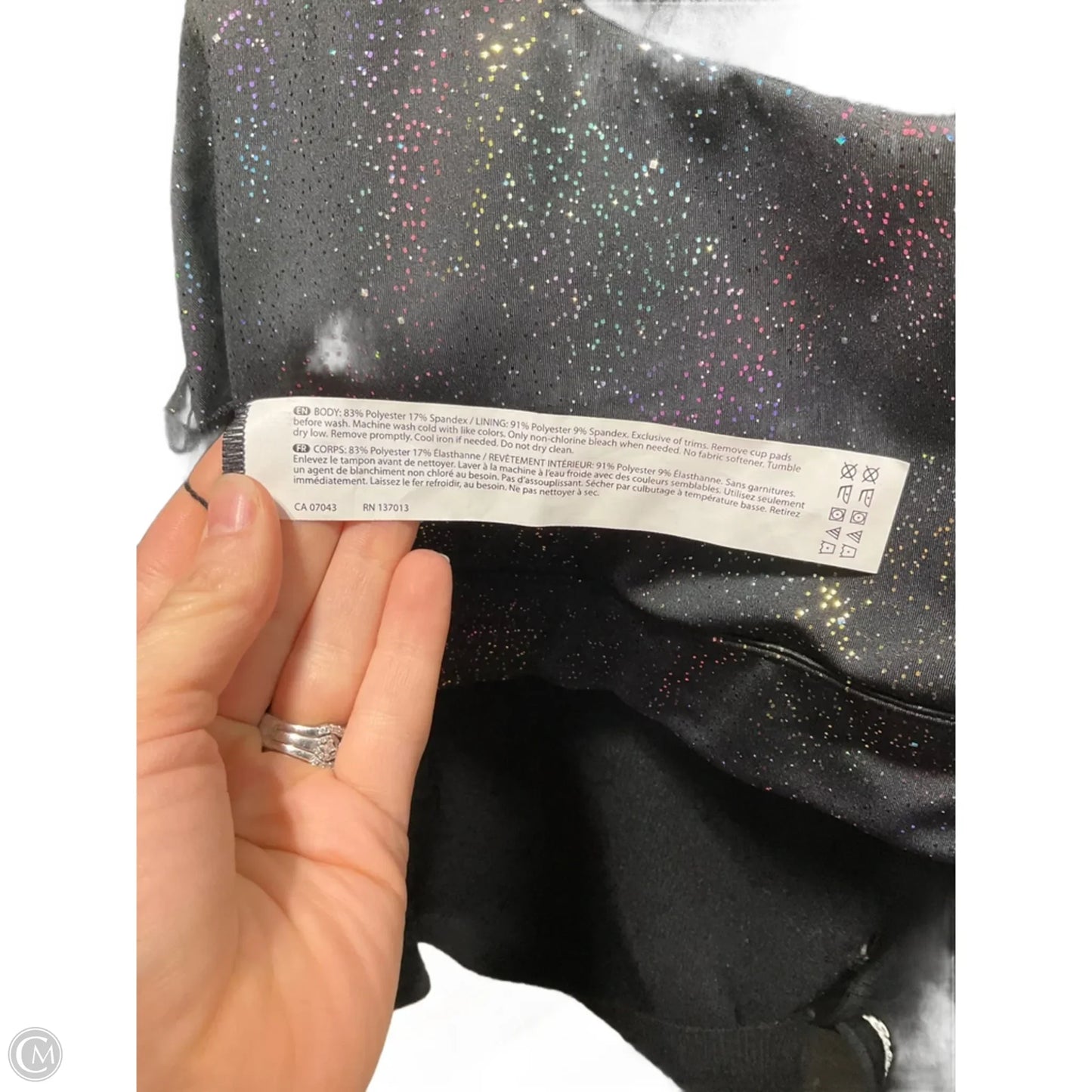 Athletic Bra By Wildfox In Black, Size: L