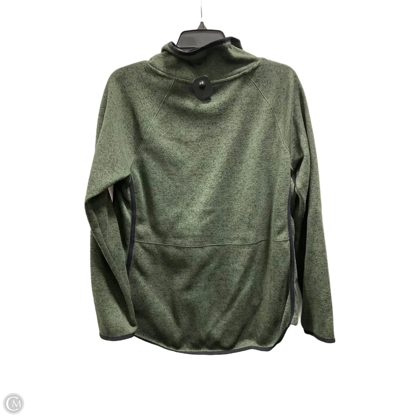 Athletic Top Long Sleeve Collar By Tek Gear In Green, Size: M