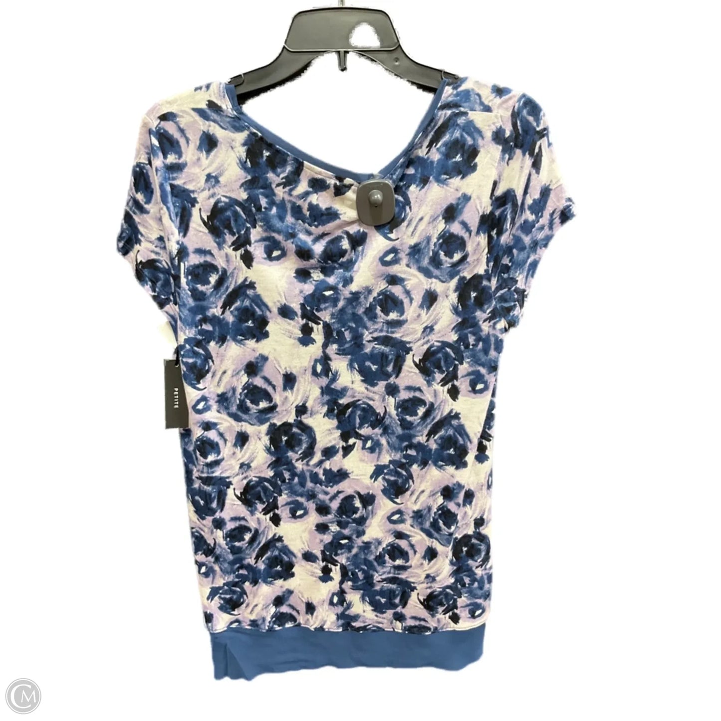 Top Short Sleeve By Simply Vera In Blue & Purple, Size: Lp