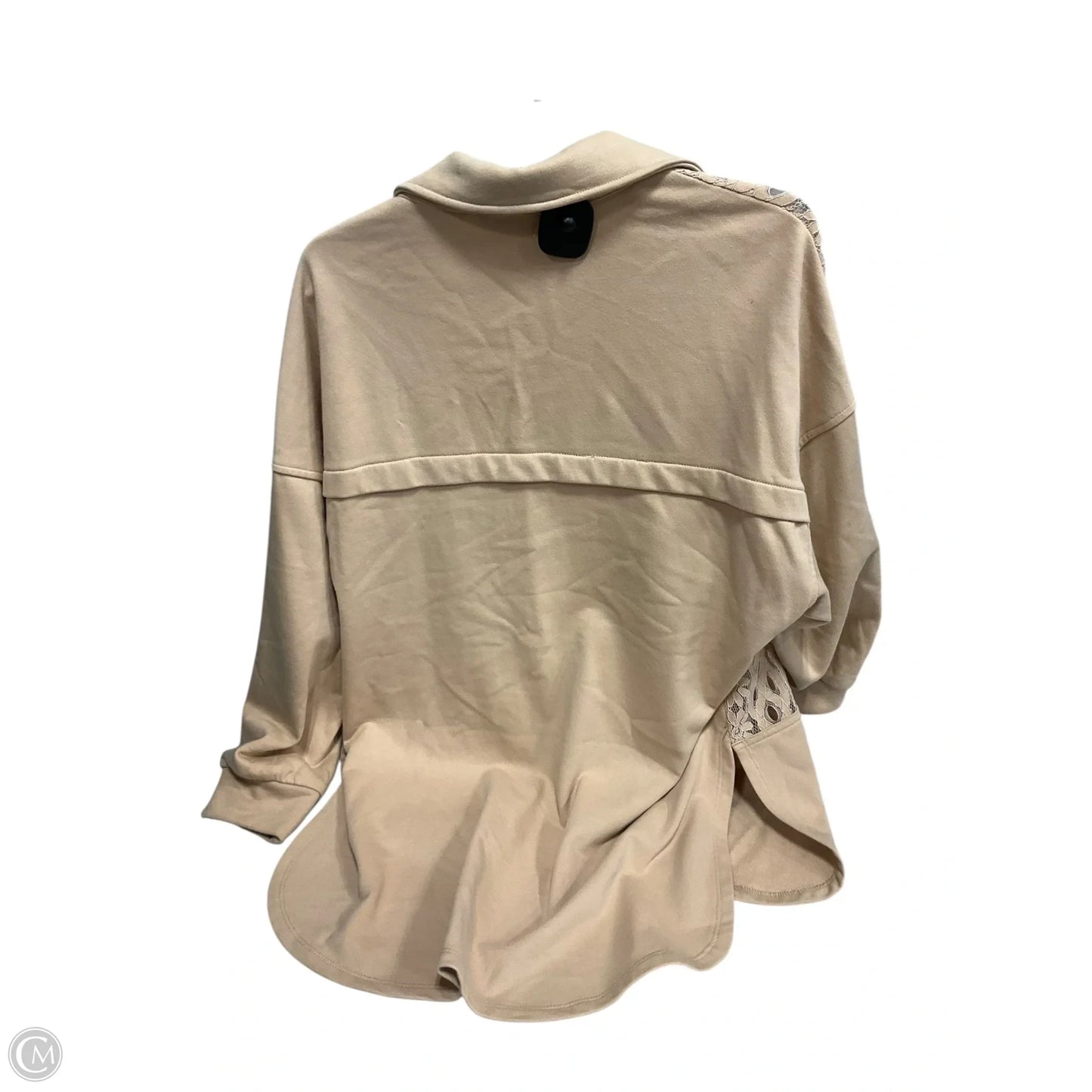 Jacket Shirt By Blue B In Tan, Size: M