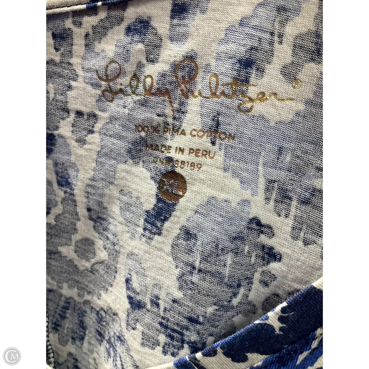 Top Long Sleeve Designer By Lilly Pulitzer In Blue, Size: Xl