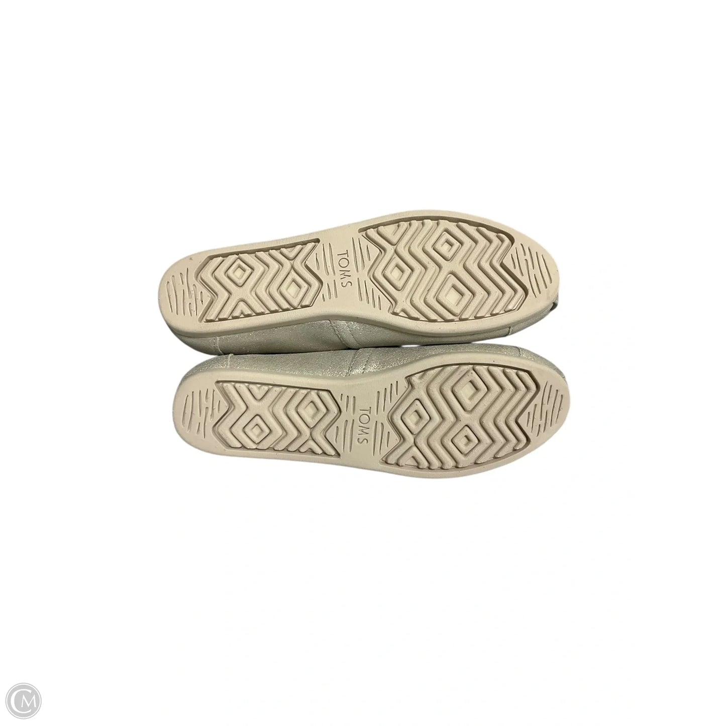 Shoes Flats By Toms In Silver, Size: 9