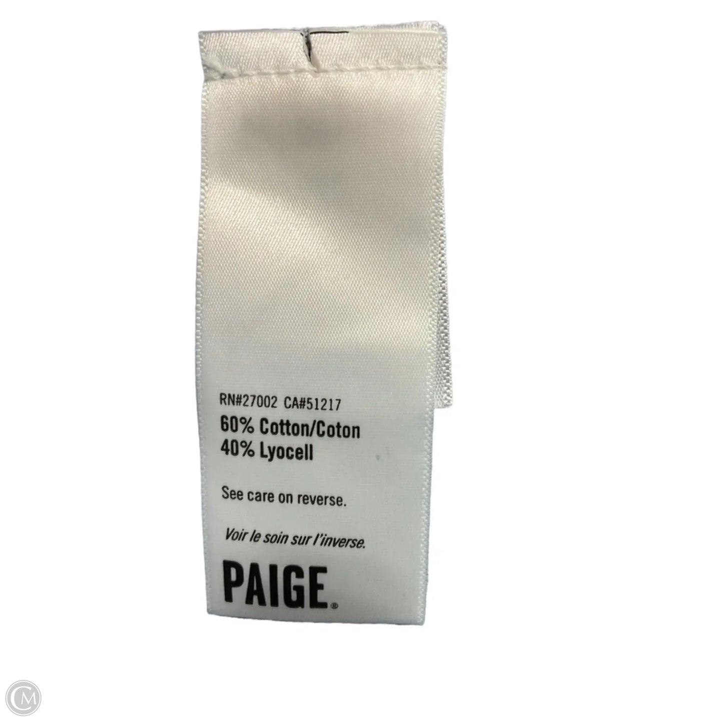 Jacket Denim By Paige In Blue Denim, Size: L