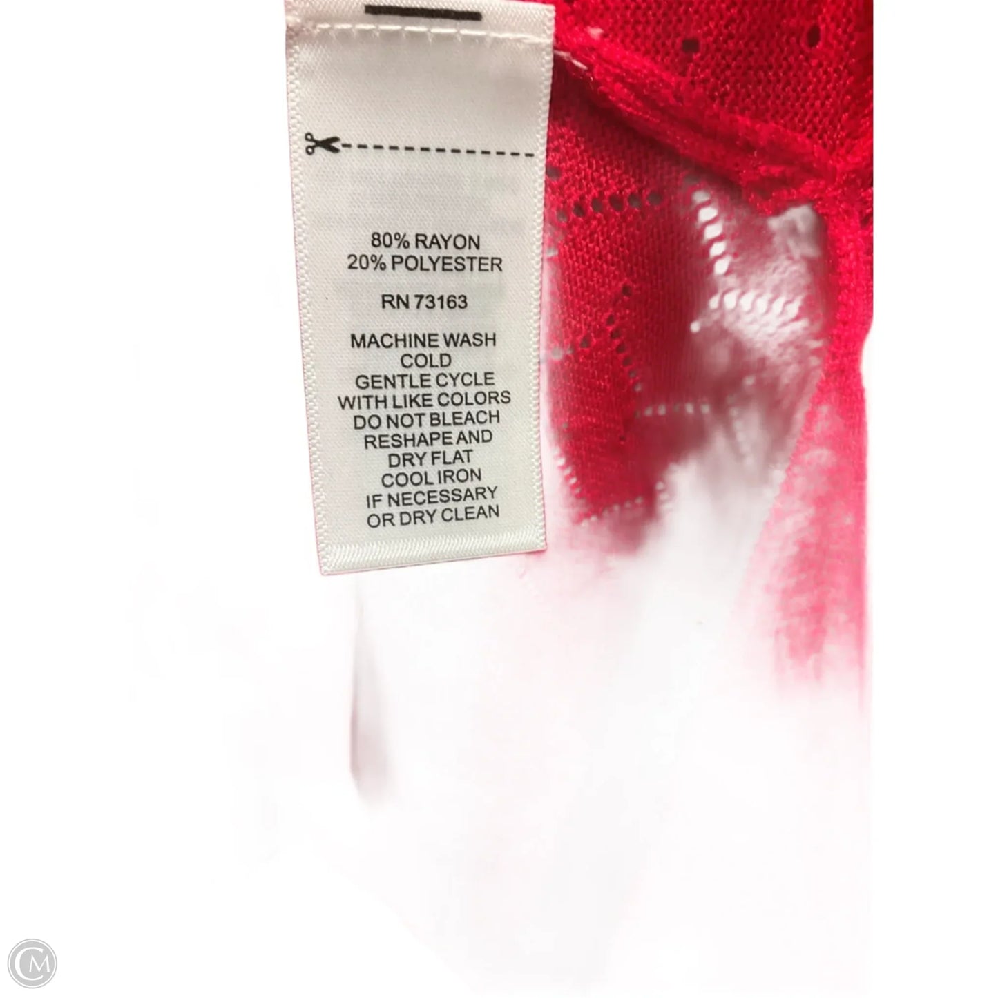 Top Long Sleeve By Cable And Gauge In Red, Size: M