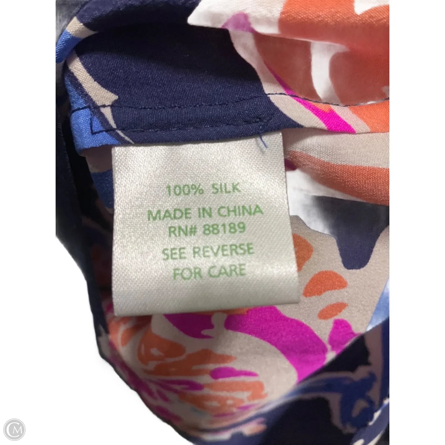 Top Long Sleeve Designer By Lilly Pulitzer In Blue & Orange, Size: L