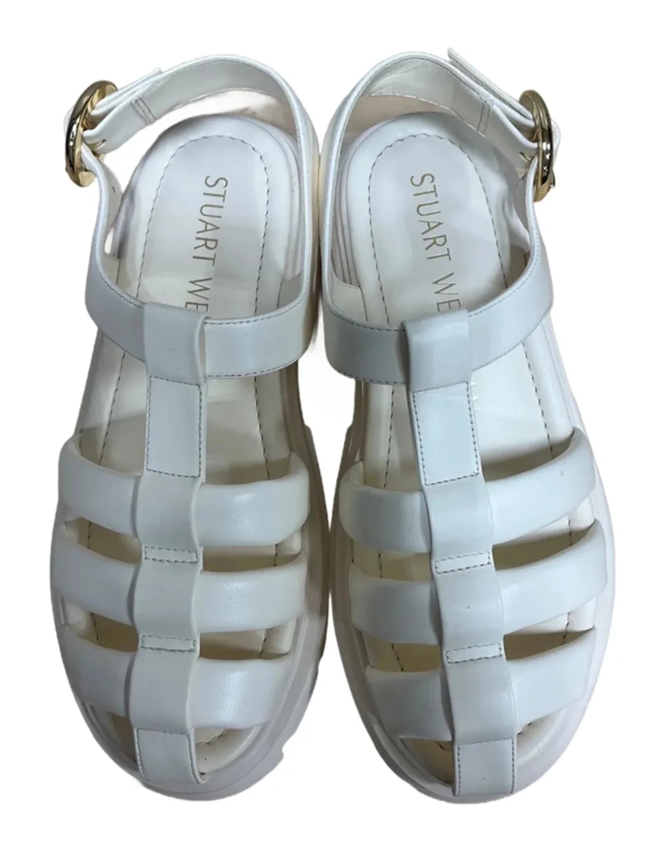 Sandals Designer By Stuart Weitzman In Cream, Size: 7