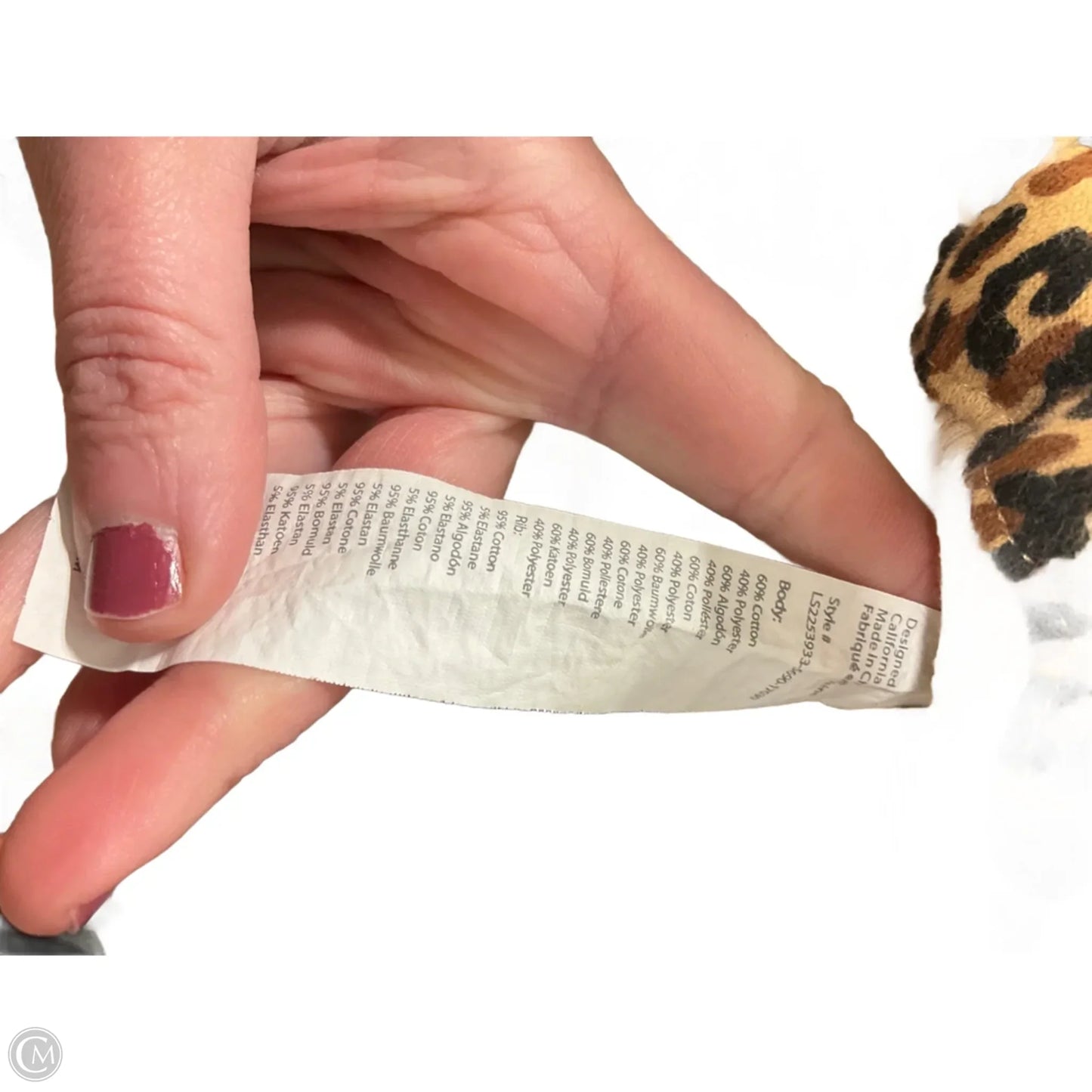 Athletic Top Long Sleeve Crewneck By Fabletics In Animal Print, Size: S