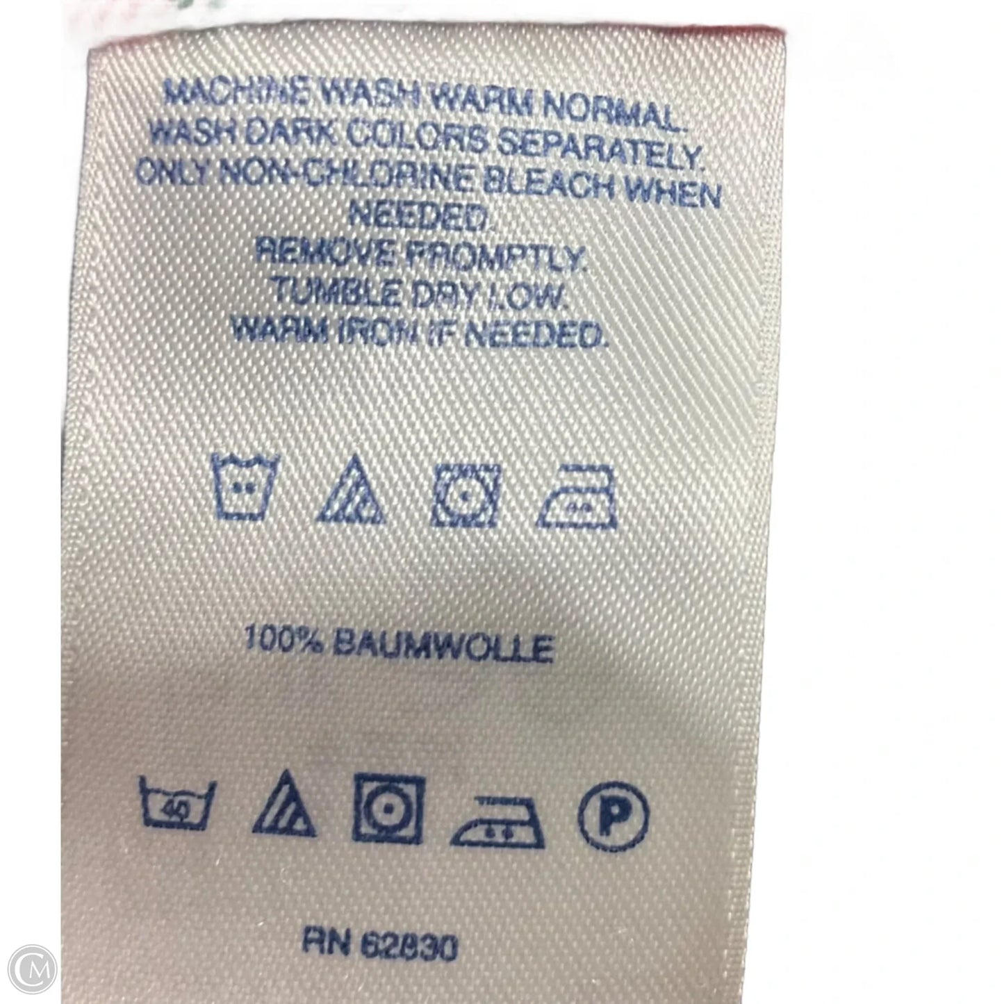 Top Long Sleeve By Lands End In Plaid Pattern, Size: M