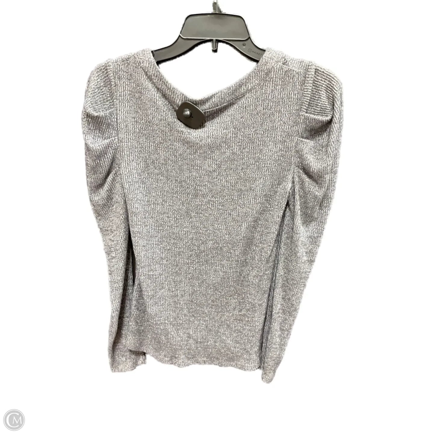 Top Long Sleeve By For The Republic In Grey, Size: S