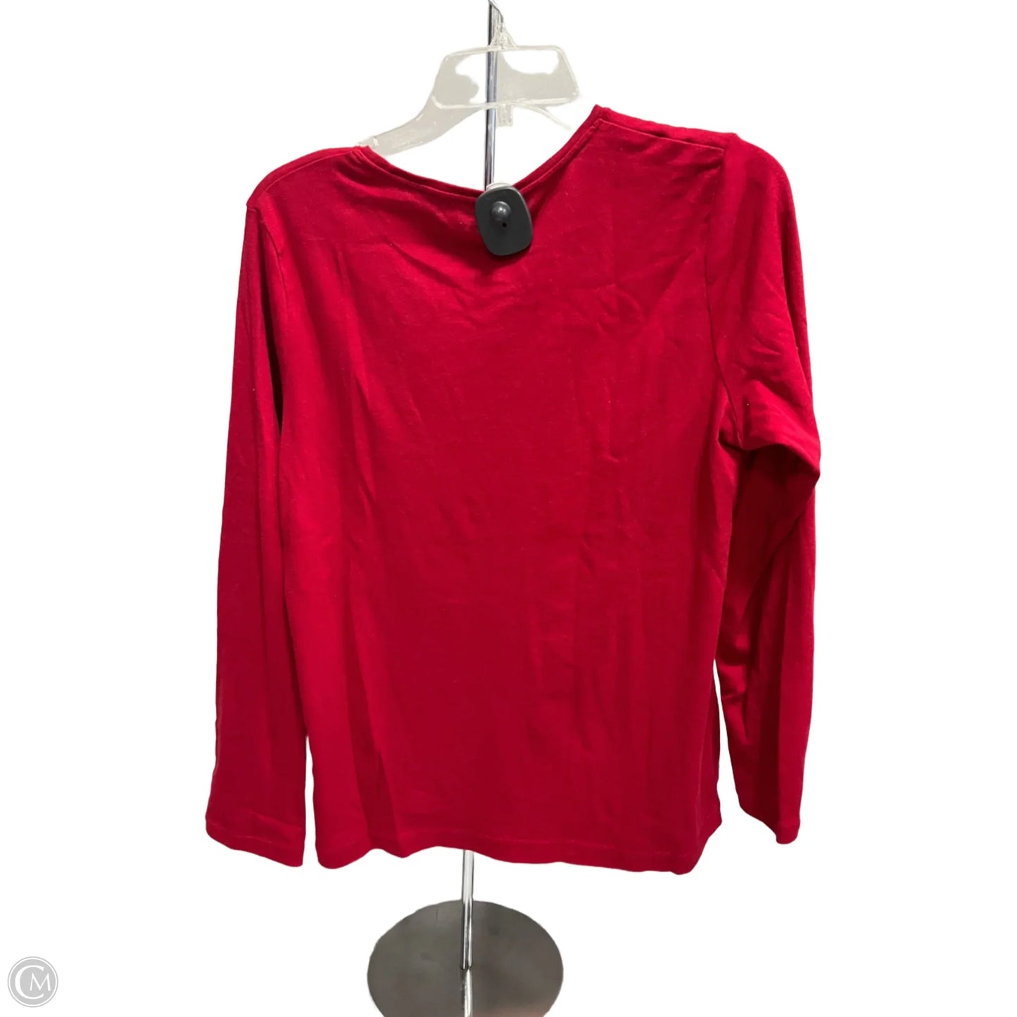 Top Long Sleeve Basic By Croft And Barrow In Red, Size: L